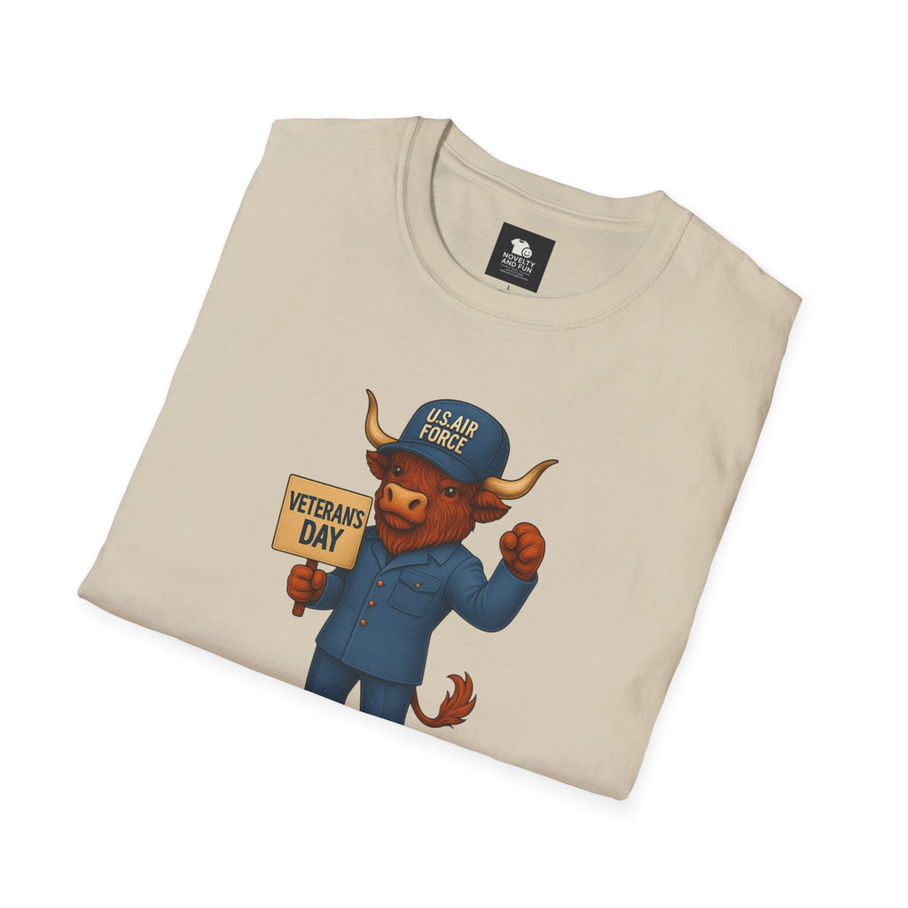 Air Force Veteran's Day Highland Cow T-Shirt