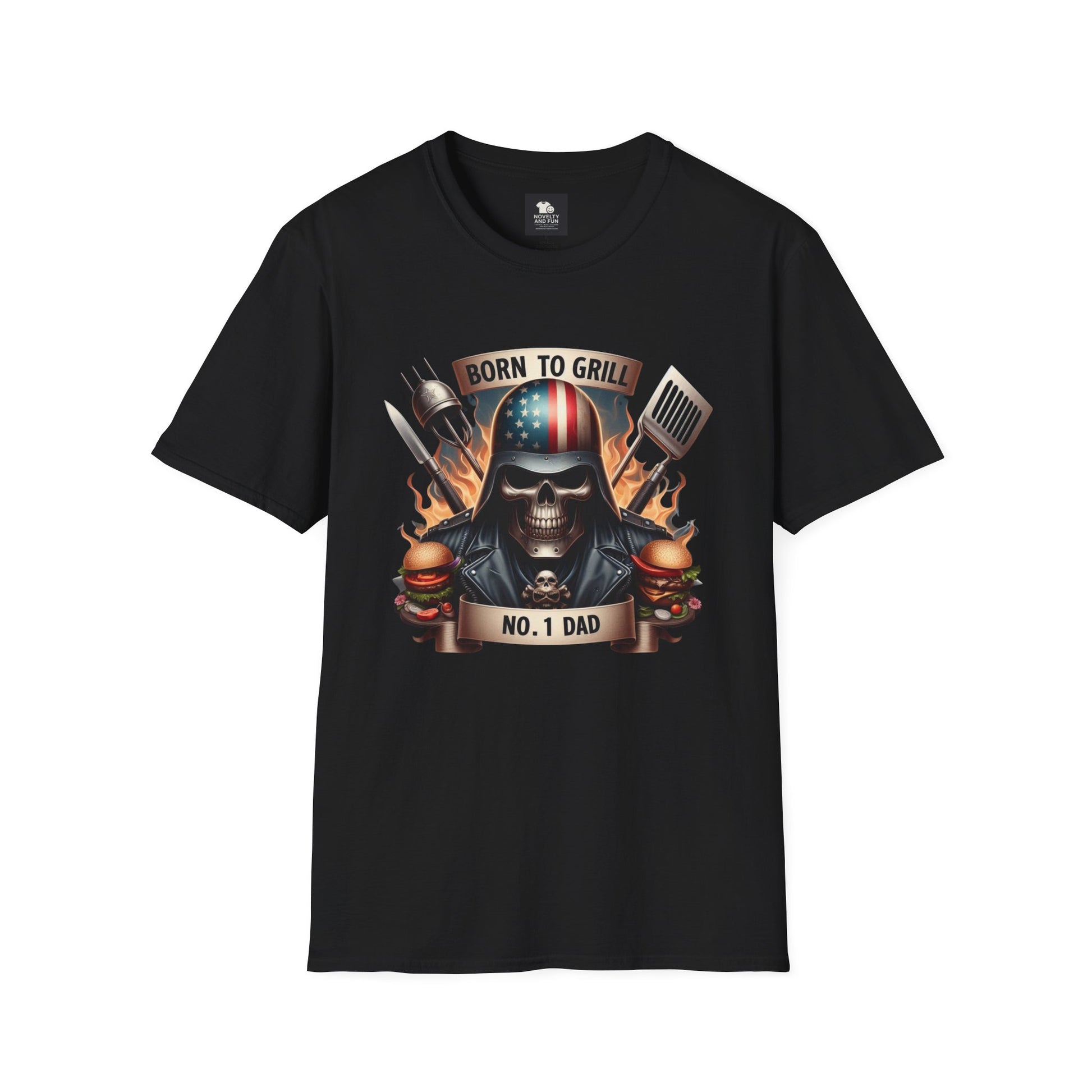 Born to Grill No. 1 Dad T-Shirt - Perfect Gift for Father's Day & BBQ Lovers