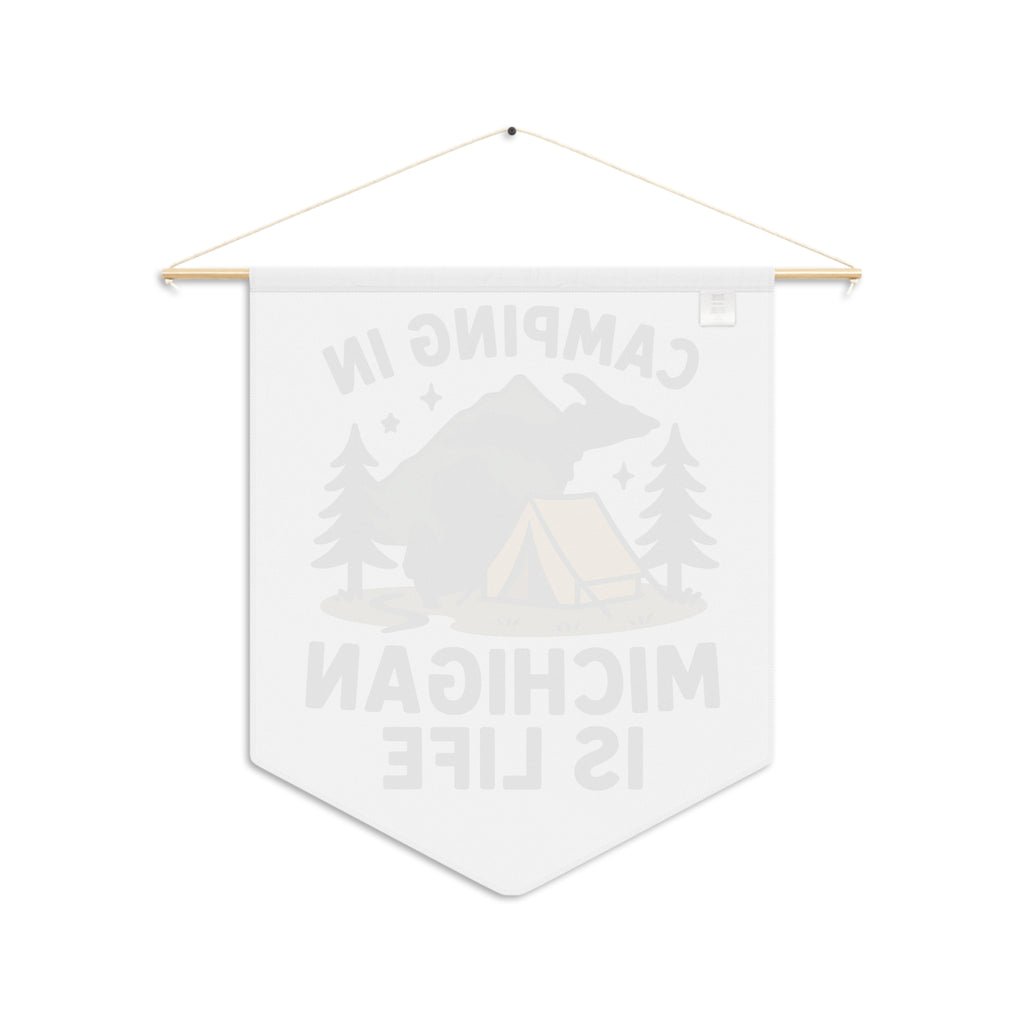 Camping Pennant Wall Banner, Michigan Decor, Outdoor Living, Adventure Gift, Nature Wall Art, Camping Vibe Home Decor