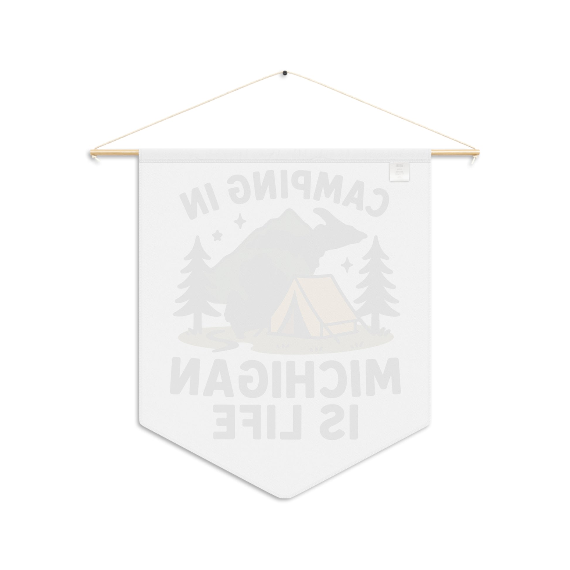 Camping Pennant Wall Banner, Michigan Decor, Outdoor Living, Adventure Gift, Nature Wall Art, Camping Vibe Home Decor