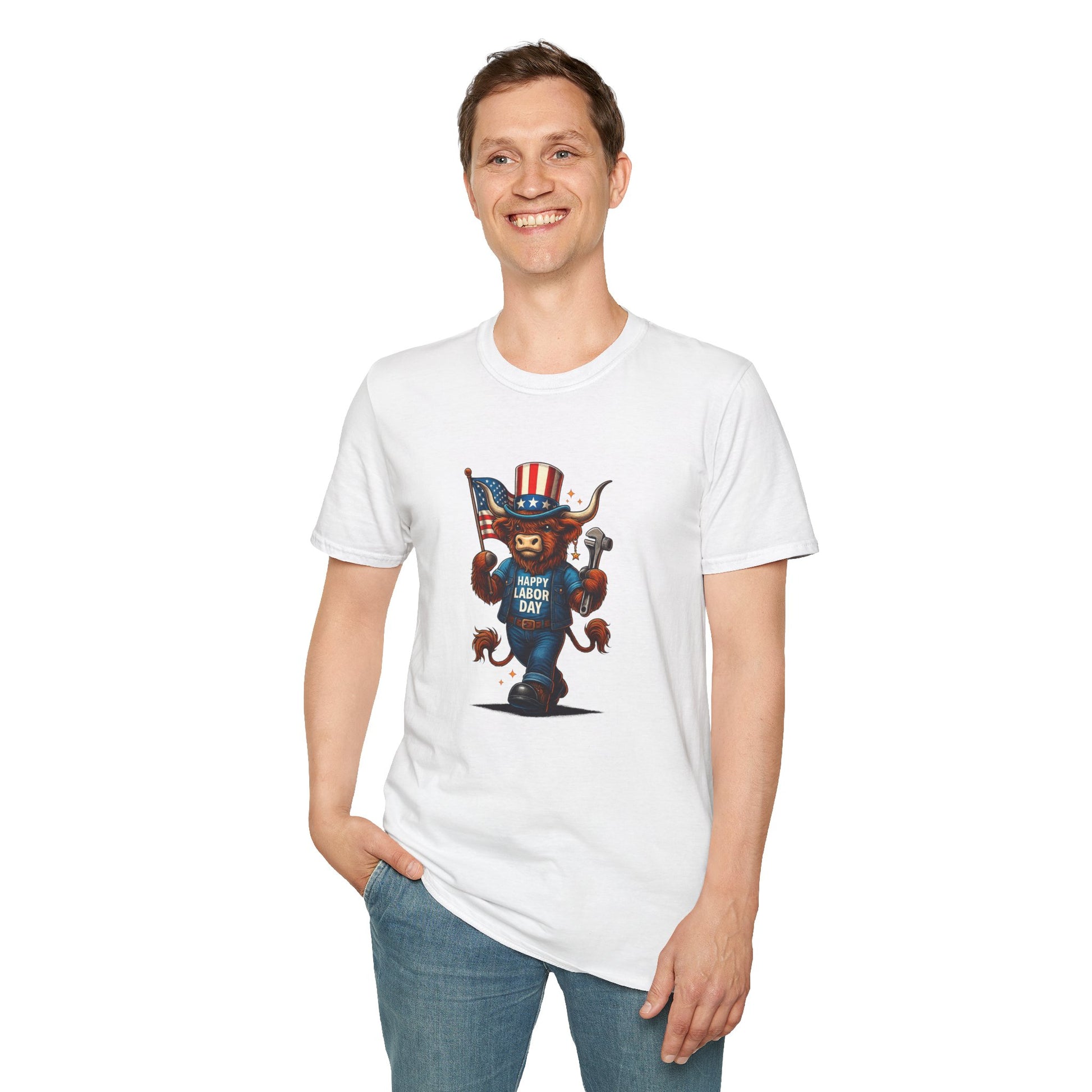 Happy Labor Day Highland Cow T-Shirt