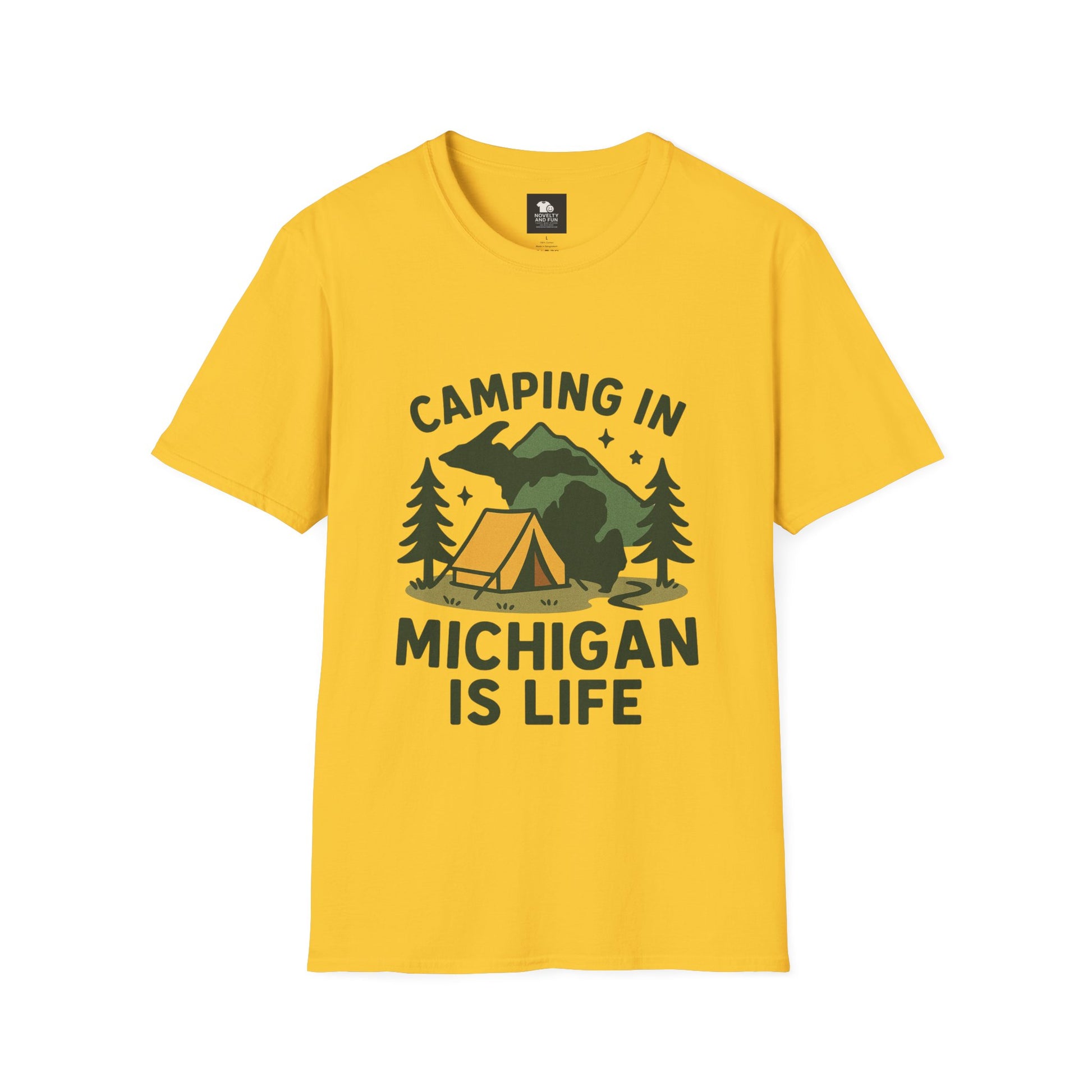 Michigan Camping Is Life T-Shirt - Outdoor Adventure Tee