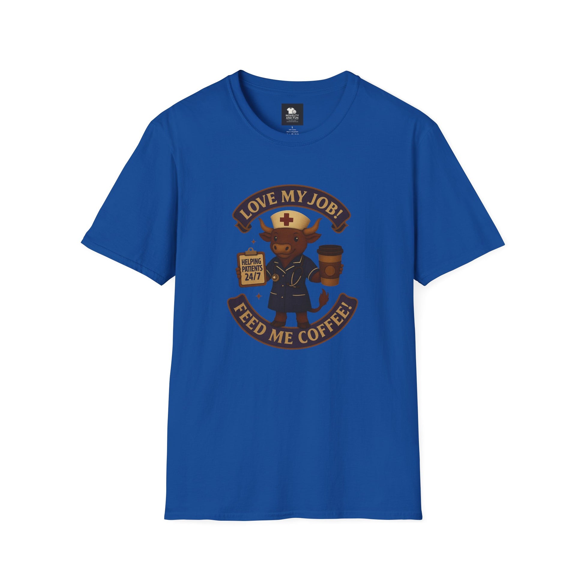 Funny Nurse Coffee Lover T-Shirt - Unisex Softstyle