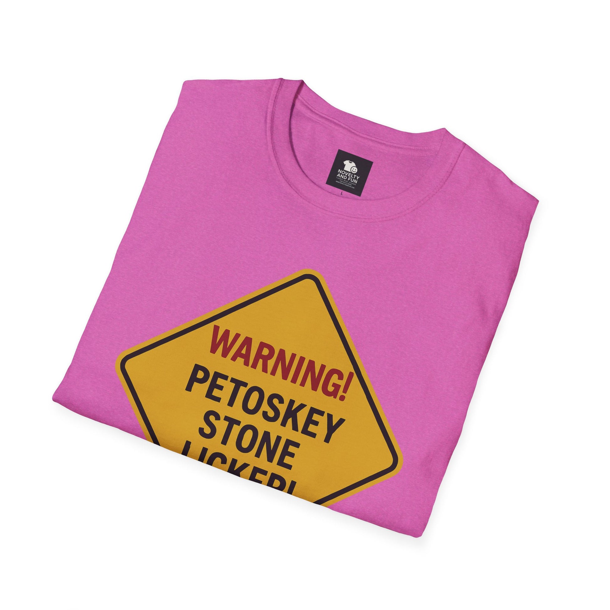Warning! Contains Petoskey Stone Licker T-Shirt, Funny Gift, Unisex Tee, [...]