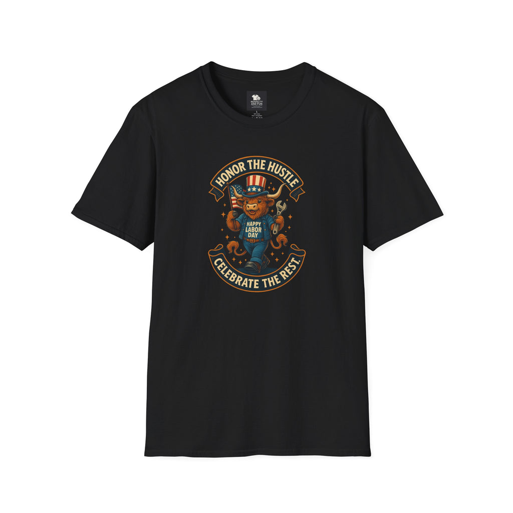 Celebrate Labor Day with Our Happy Highland Cow T-Shirt!