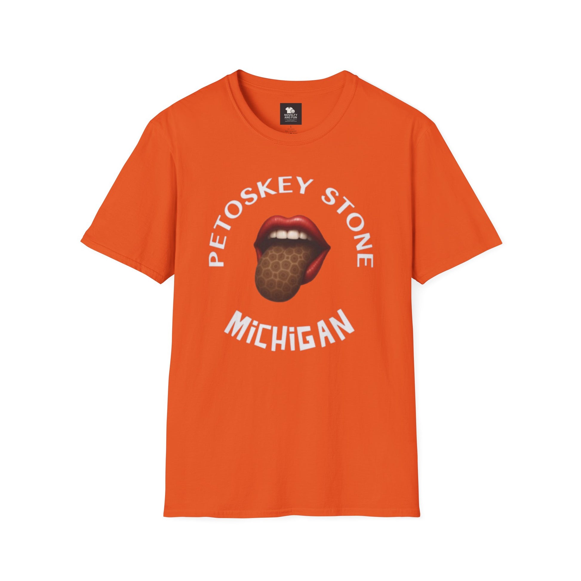 Graphic Tee with Petoskey Stone Licker! Michigan Lake Style