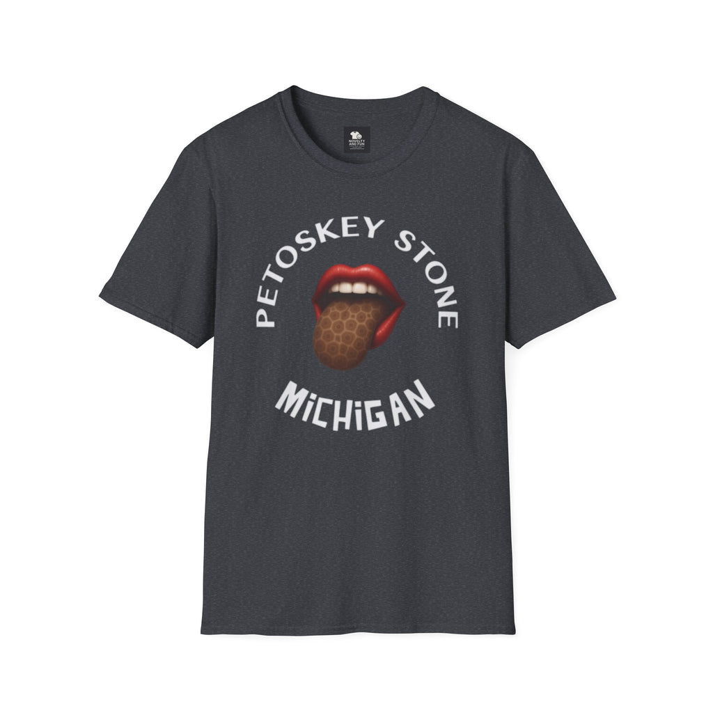 Graphic Tee with Petoskey Stone Licker! Michigan Lake Style