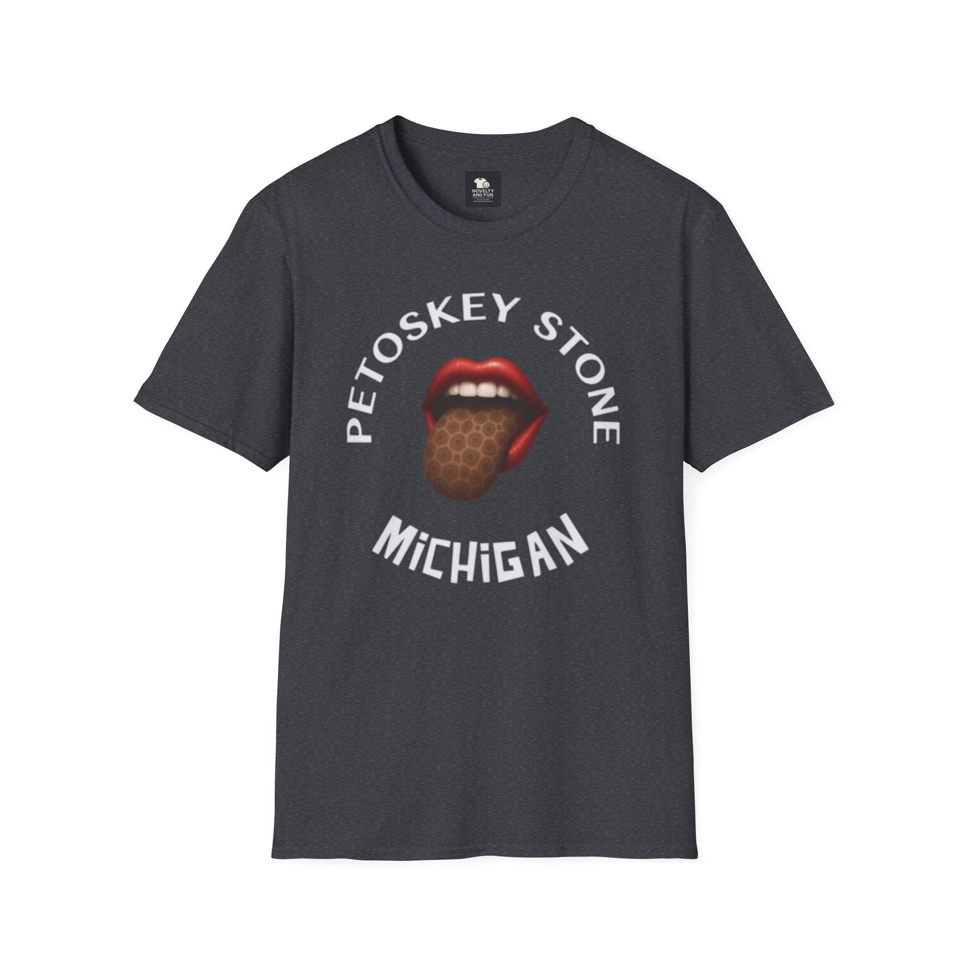Graphic Tee with Petoskey Stone Licker! Michigan Lake Style