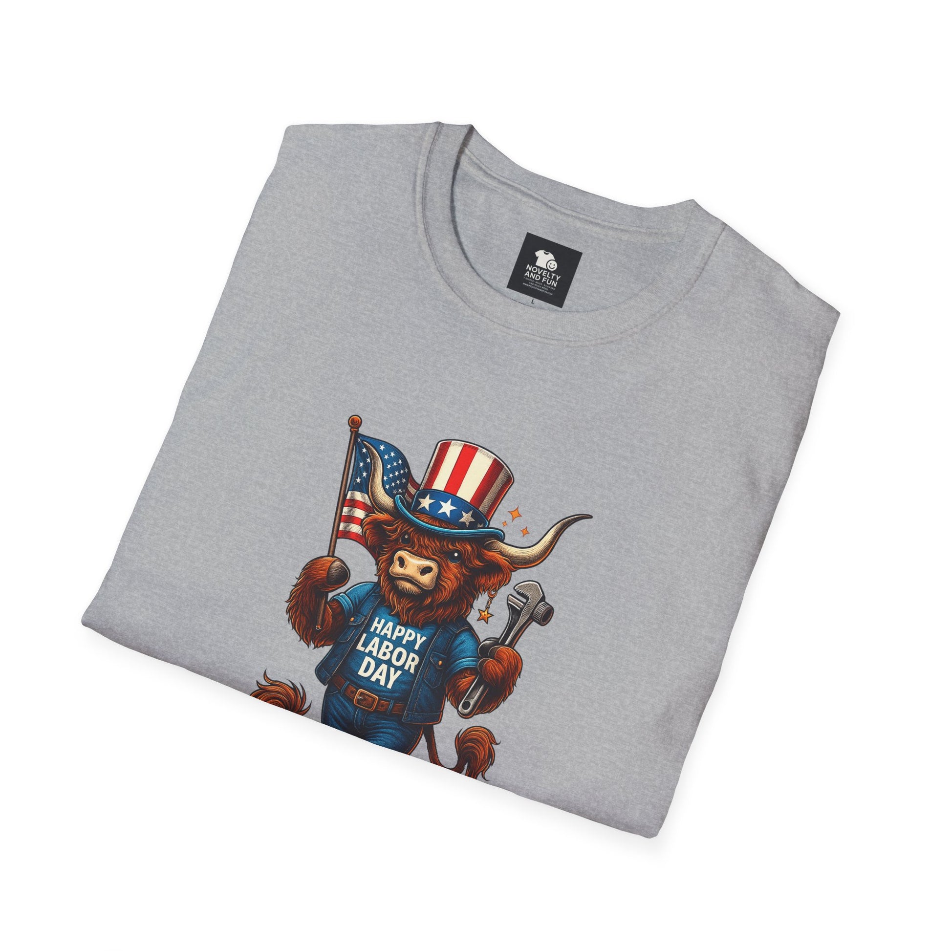 Happy Labor Day Highland Cow T-Shirt
