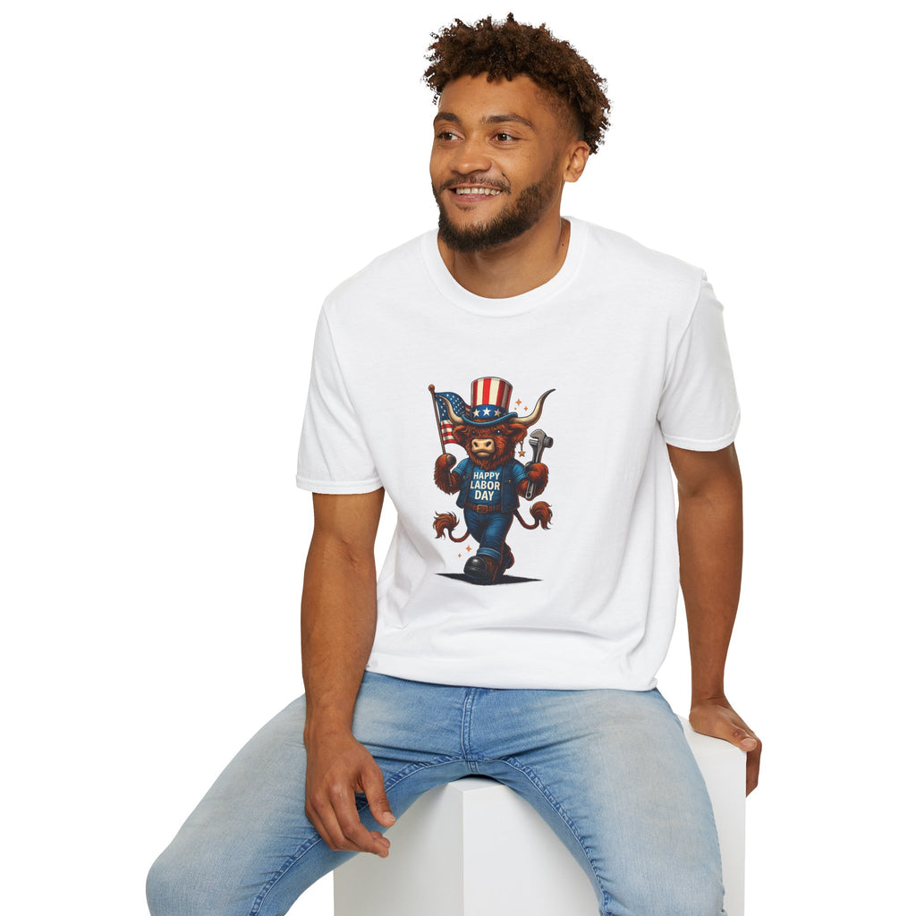 Happy Labor Day Highland Cow T-Shirt