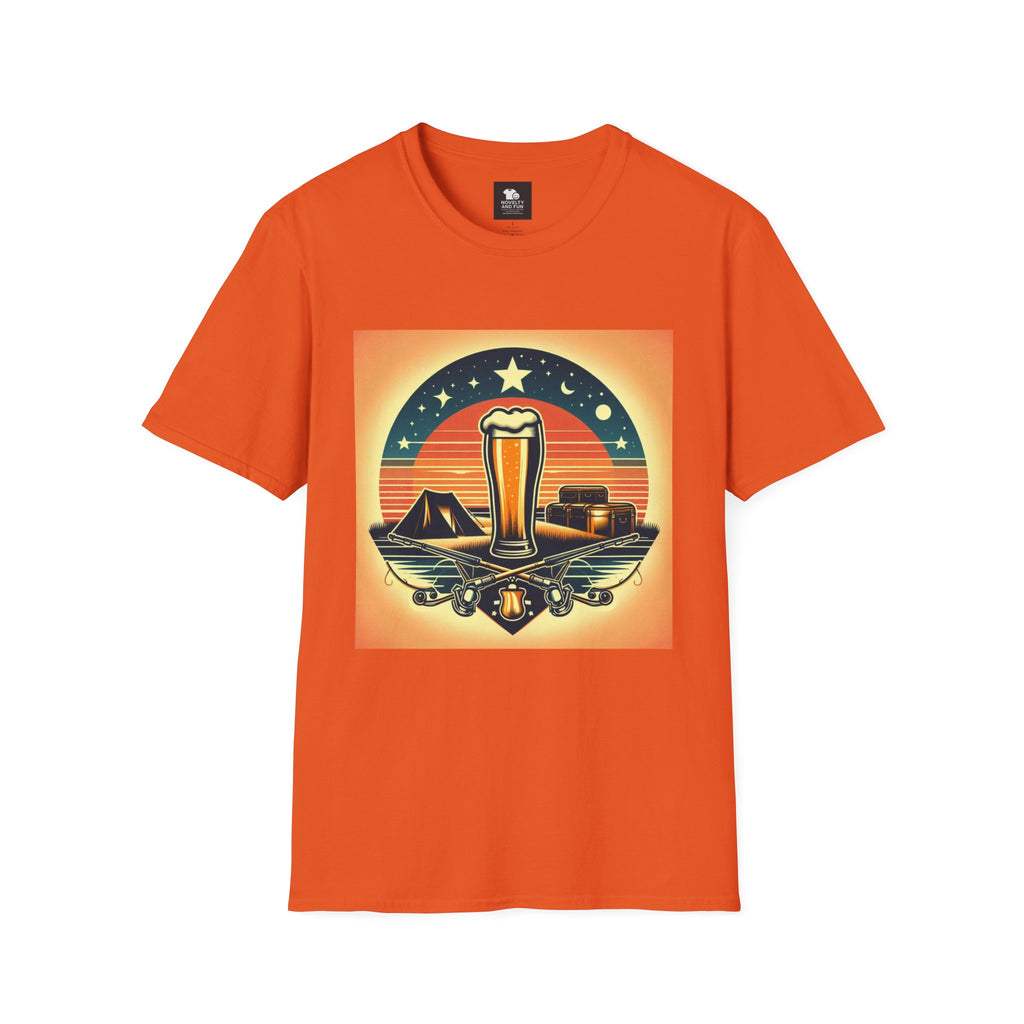 Vintage Beer Graphic Unisex T-Shirt | Retro Style Tee for Beer Lovers and Camping