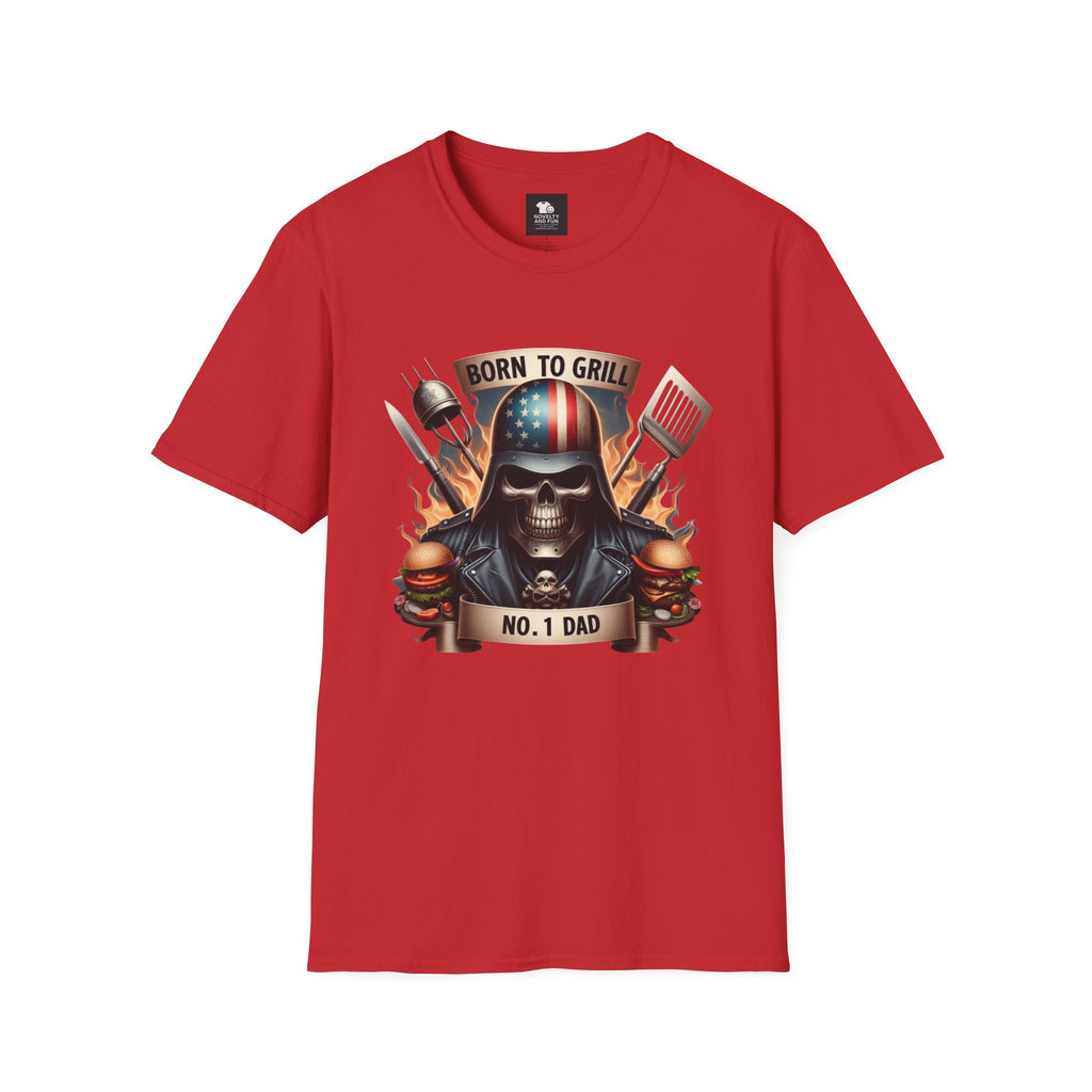 Born to Grill No. 1 Dad T-Shirt - Perfect Gift for Father's Day & BBQ Lovers