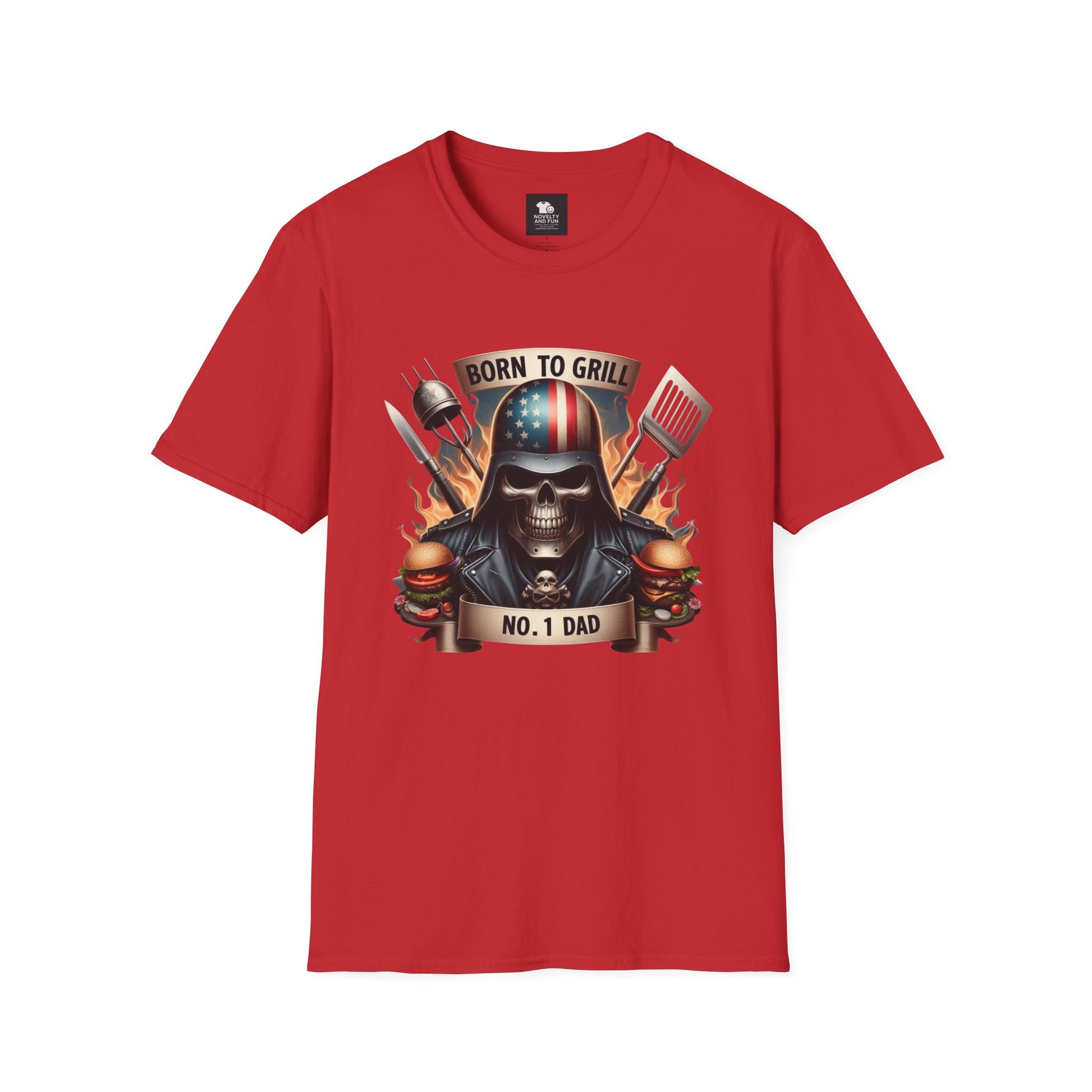 Born to Grill No. 1 Dad T-Shirt - Perfect Gift for Father's Day & BBQ Lovers
