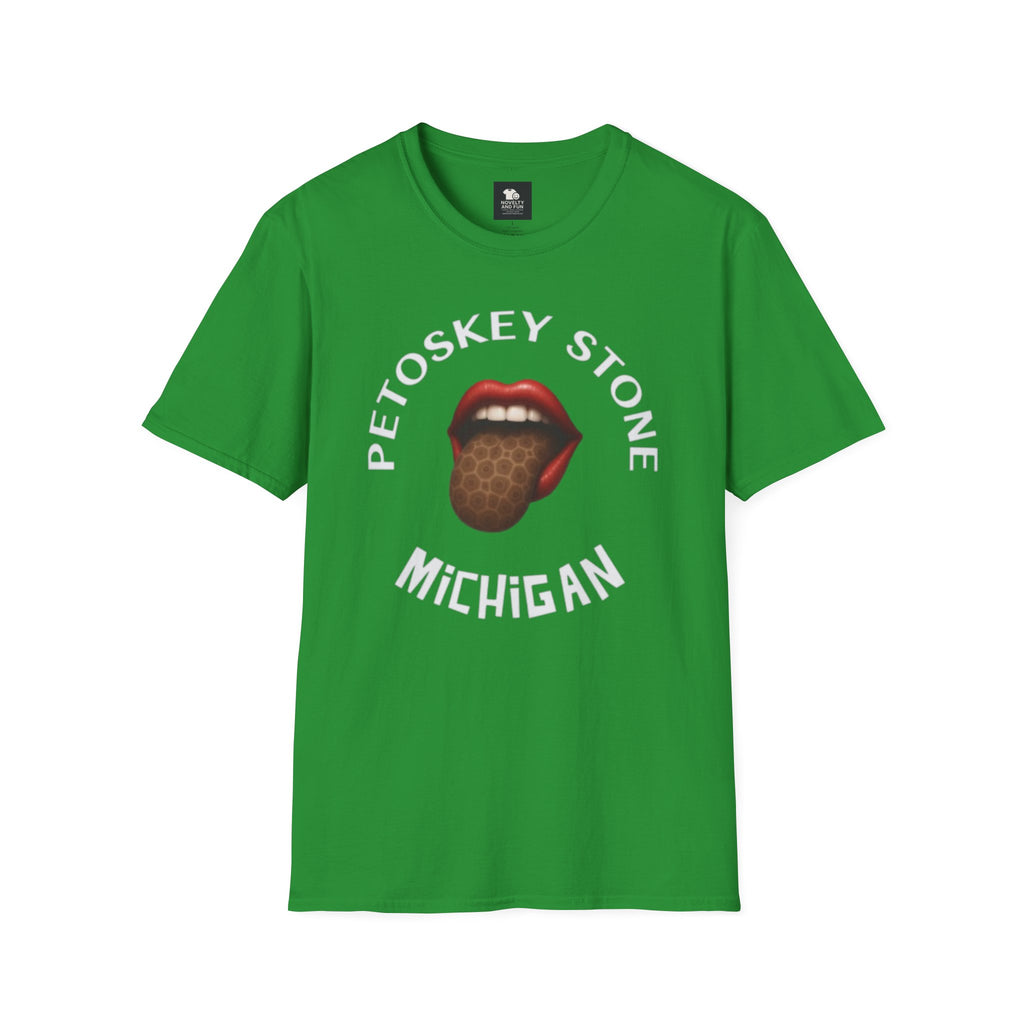 Graphic Tee with Petoskey Stone Licker! Michigan Lake Style