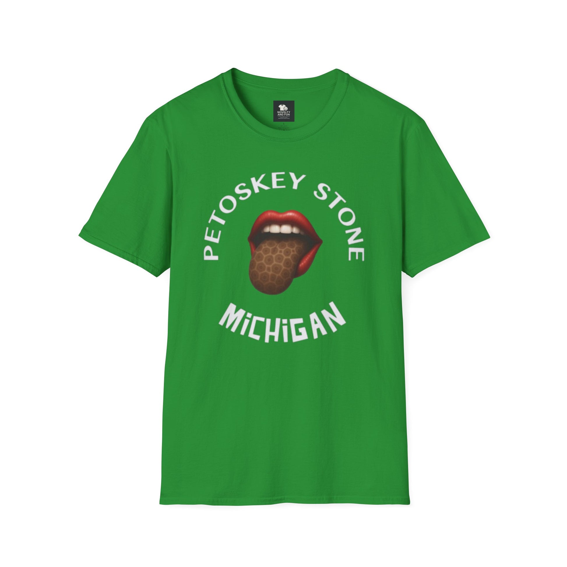 Graphic Tee with Petoskey Stone Licker! Michigan Lake Style