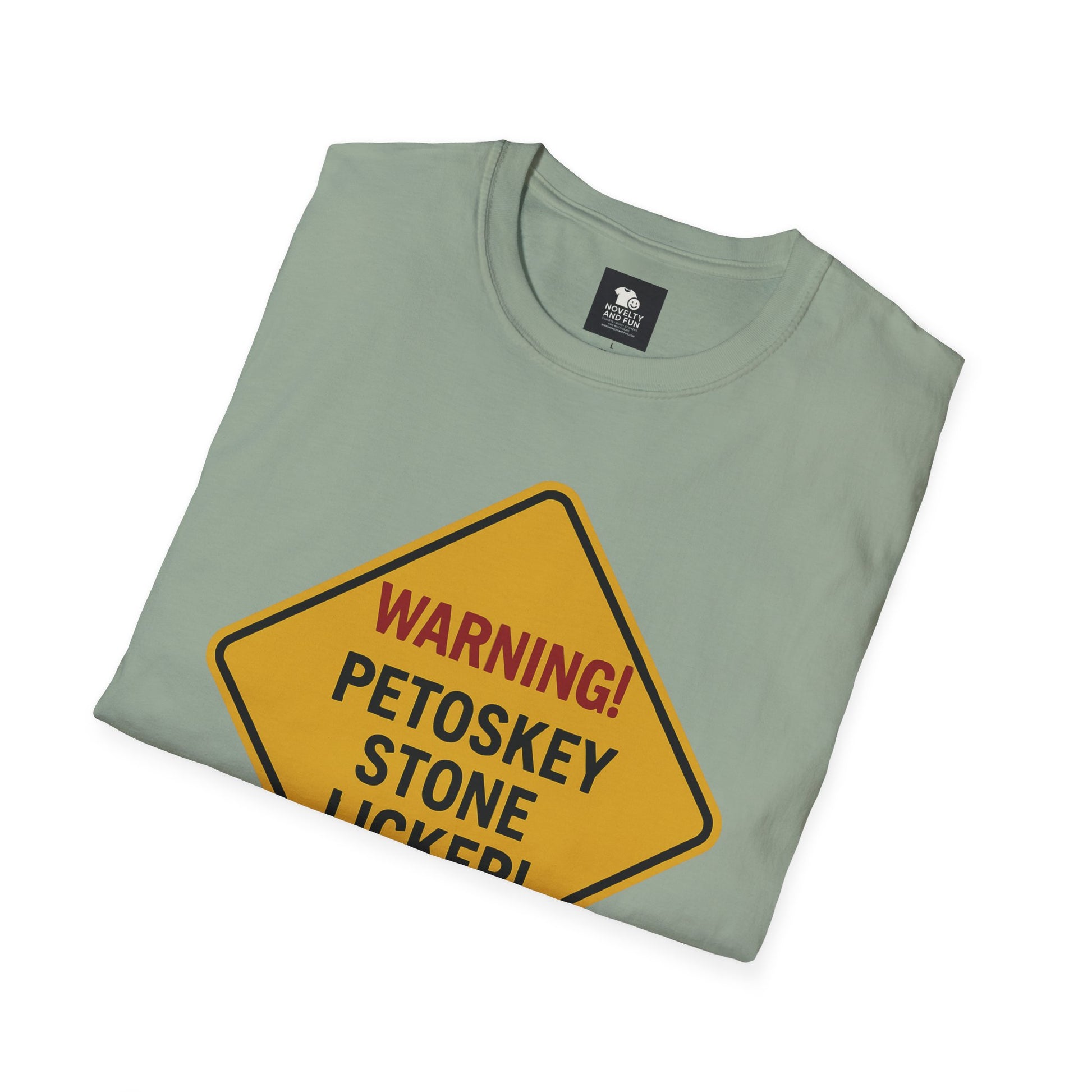 Warning! Contains Petoskey Stone Licker T-Shirt, Funny Gift, Unisex Tee, [...]
