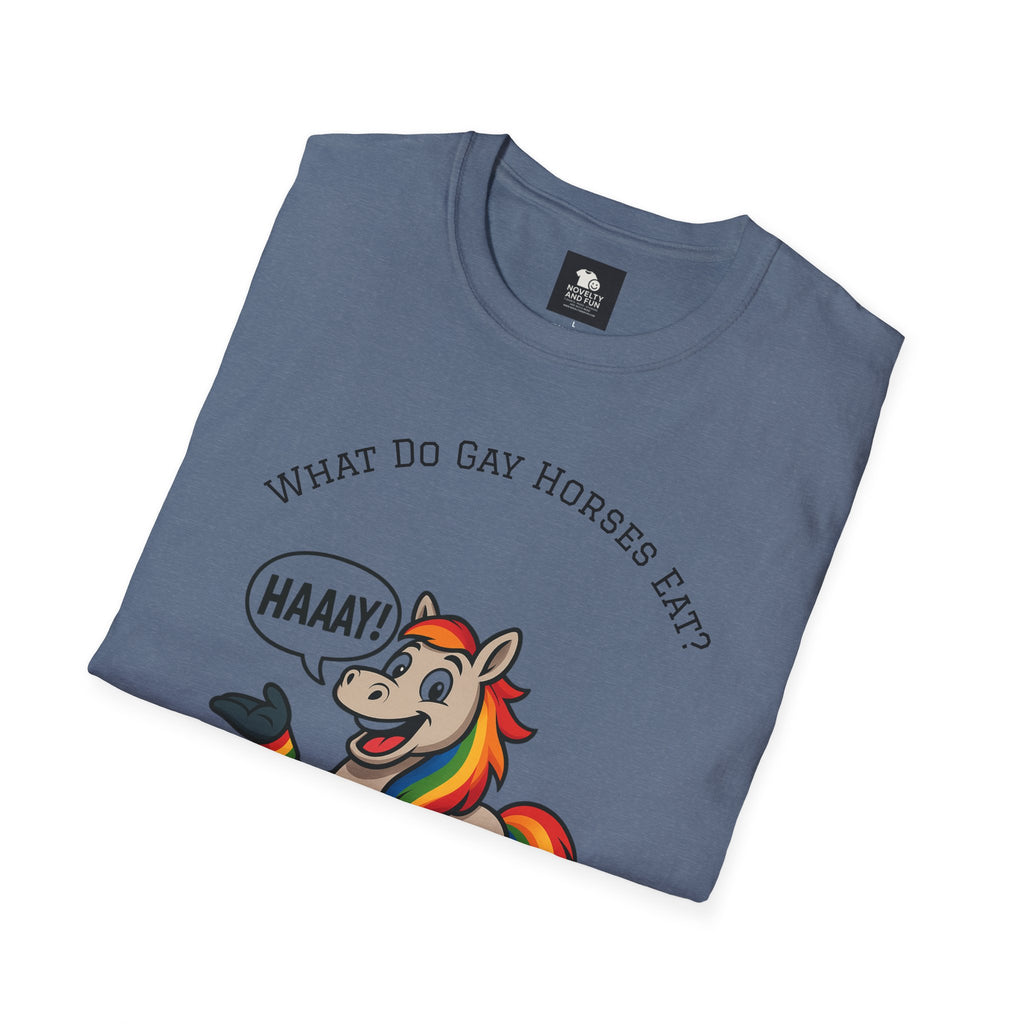 Rainbow Horse Humor T-Shirt, Gay Pride Tee, Funny Animal Shirt, LGBT Unisex
