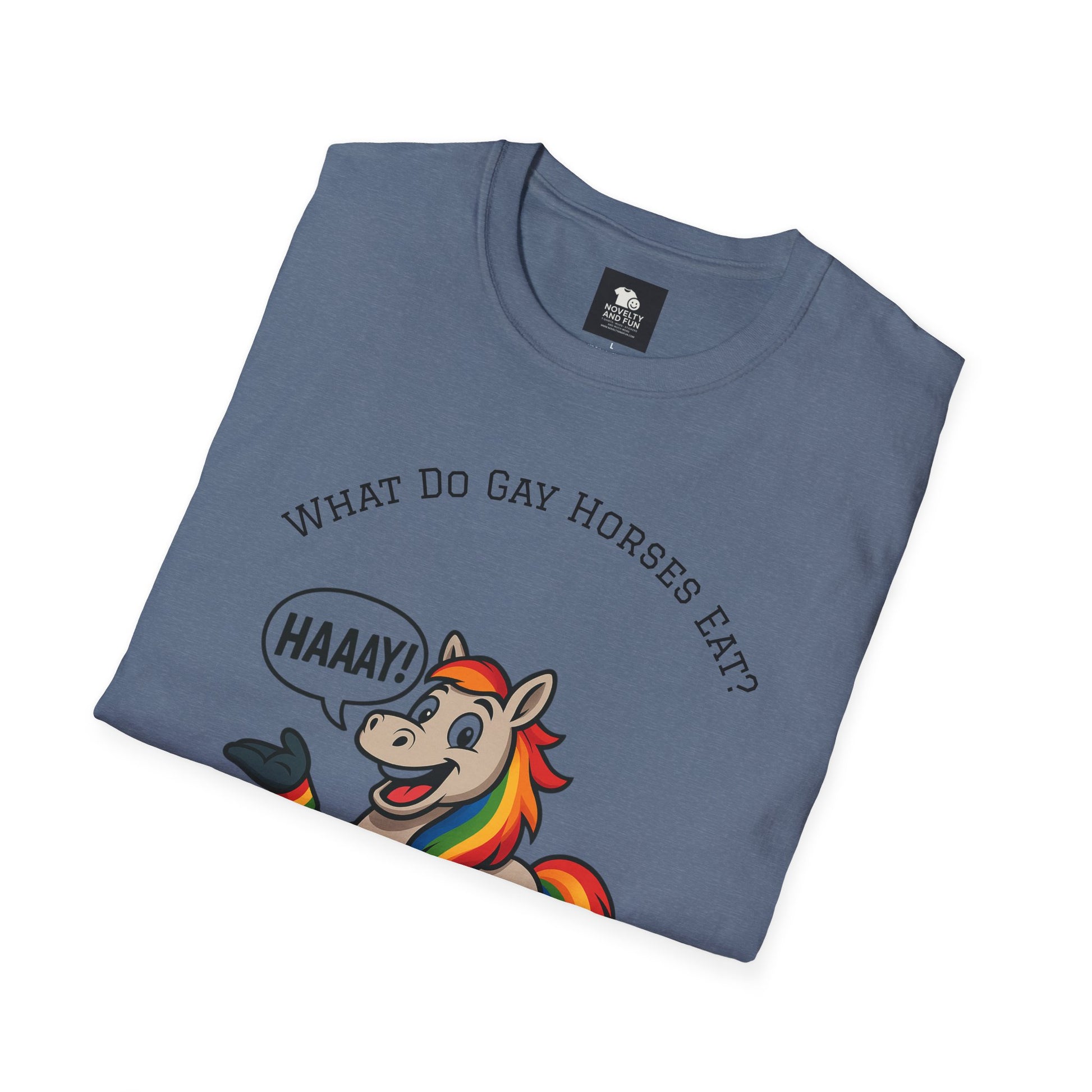 Rainbow Horse Humor T-Shirt, Gay Pride Tee, Funny Animal Shirt, LGBT Unisex