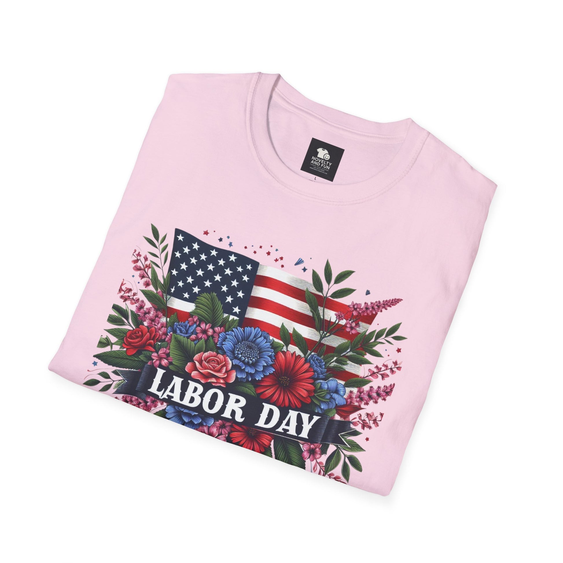 Labor Day Floral T-Shirt, Patriotic Tee