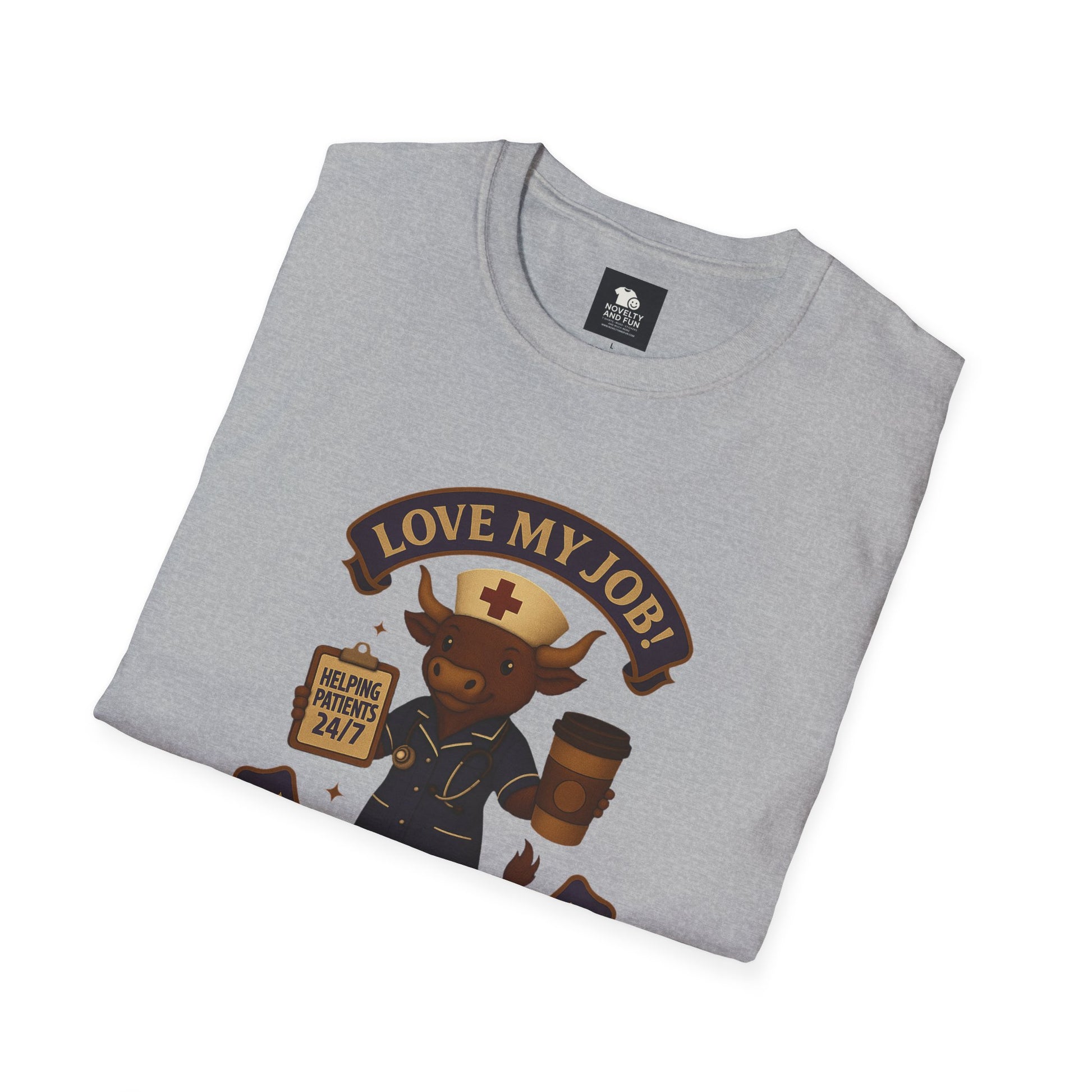Funny Nurse Coffee Lover T-Shirt - Unisex Softstyle