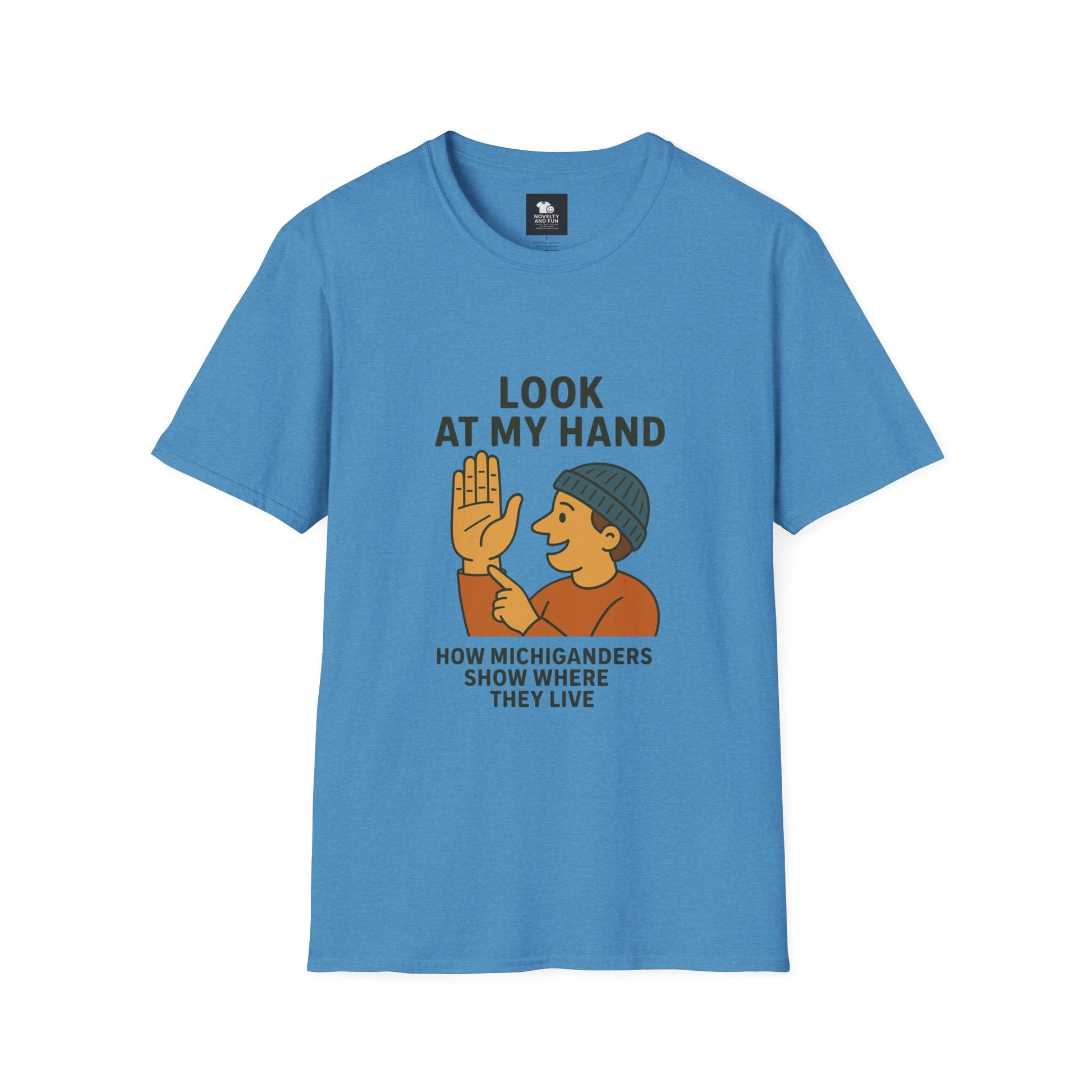 Michigan How to Show Where You Live T-Shirt, Funny Graphic Tee, Unique Gift