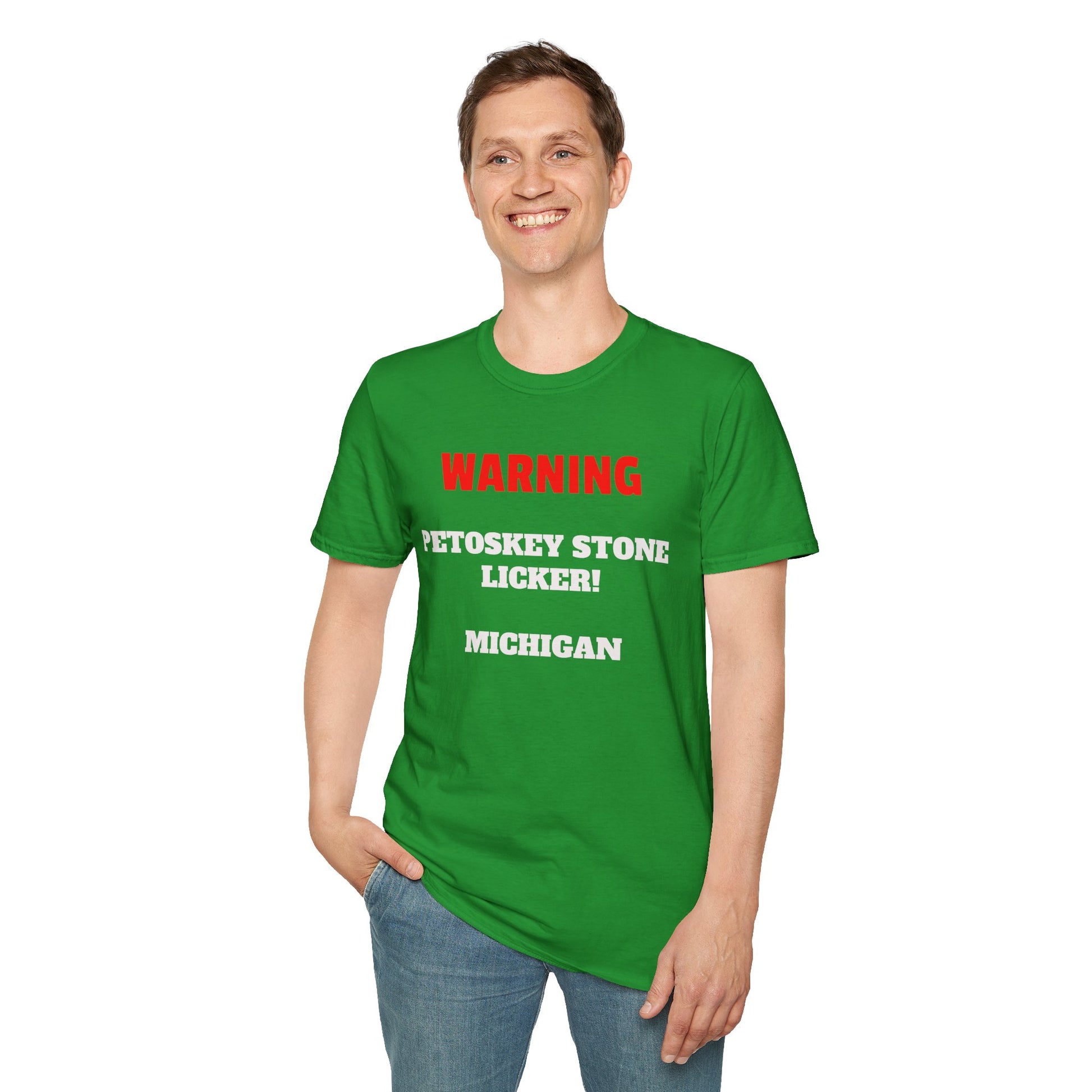 Petoskey Stone Licker Unisex Softstyle T-Shirt - Perfect for Michigan Lovers