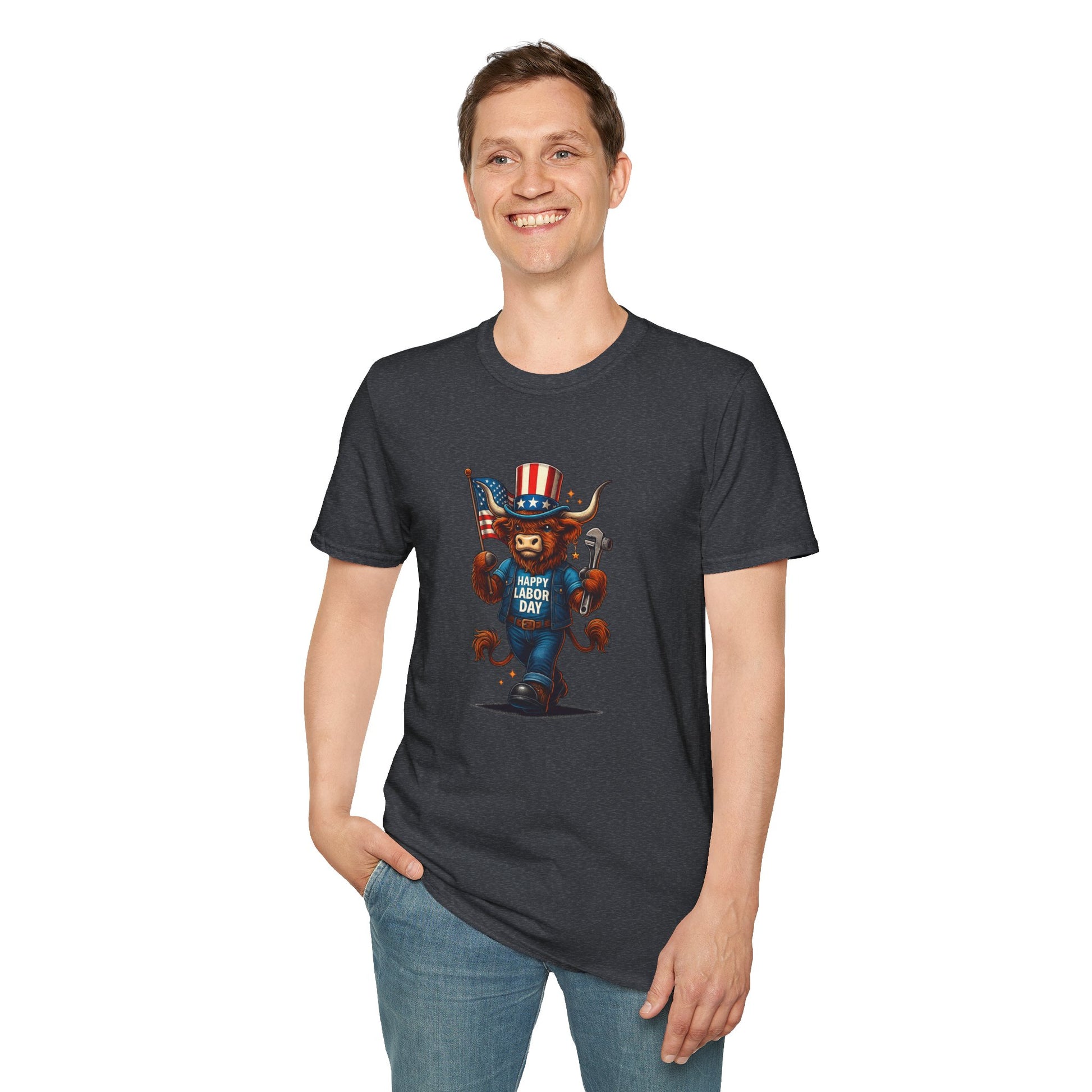 Happy Labor Day Highland Cow T-Shirt