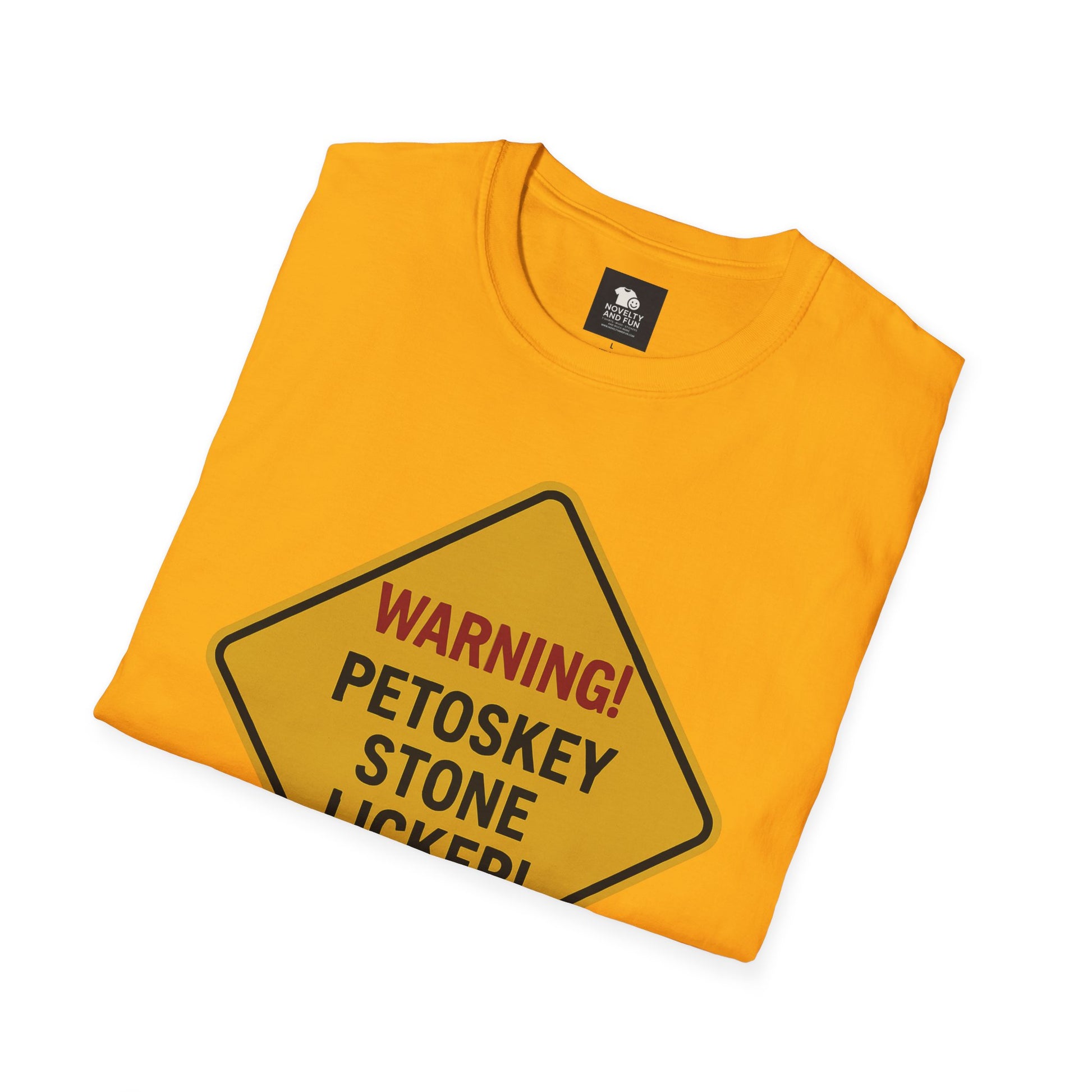 Warning! Contains Petoskey Stone Licker T-Shirt, Funny Gift, Unisex Tee, [...]