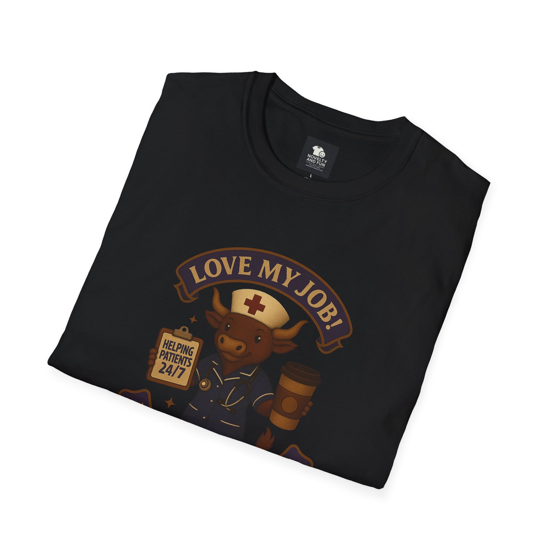Funny Nurse Coffee Lover T-Shirt - Unisex Softstyle