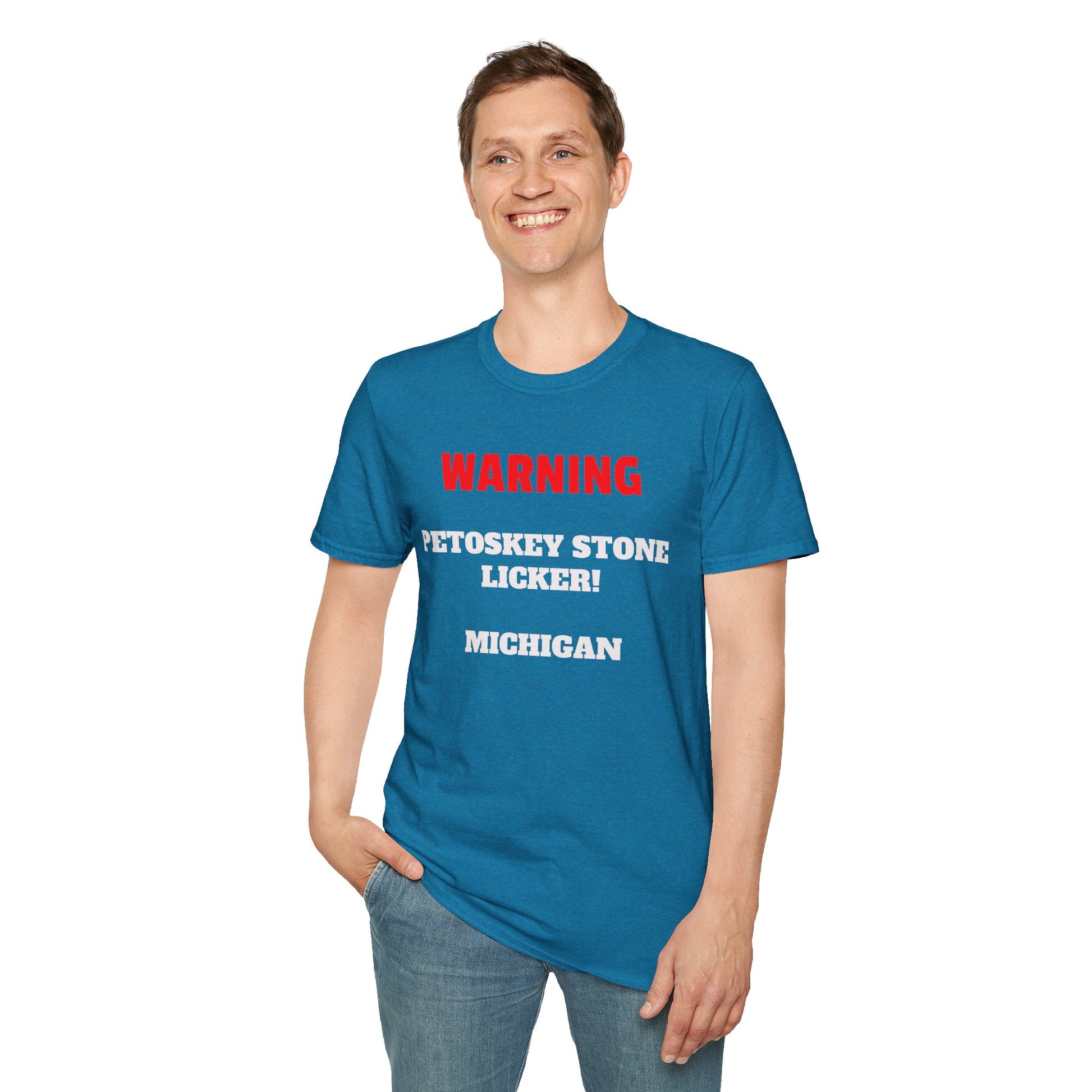 Petoskey Stone Licker Unisex Softstyle T-Shirt - Perfect for Michigan Lovers