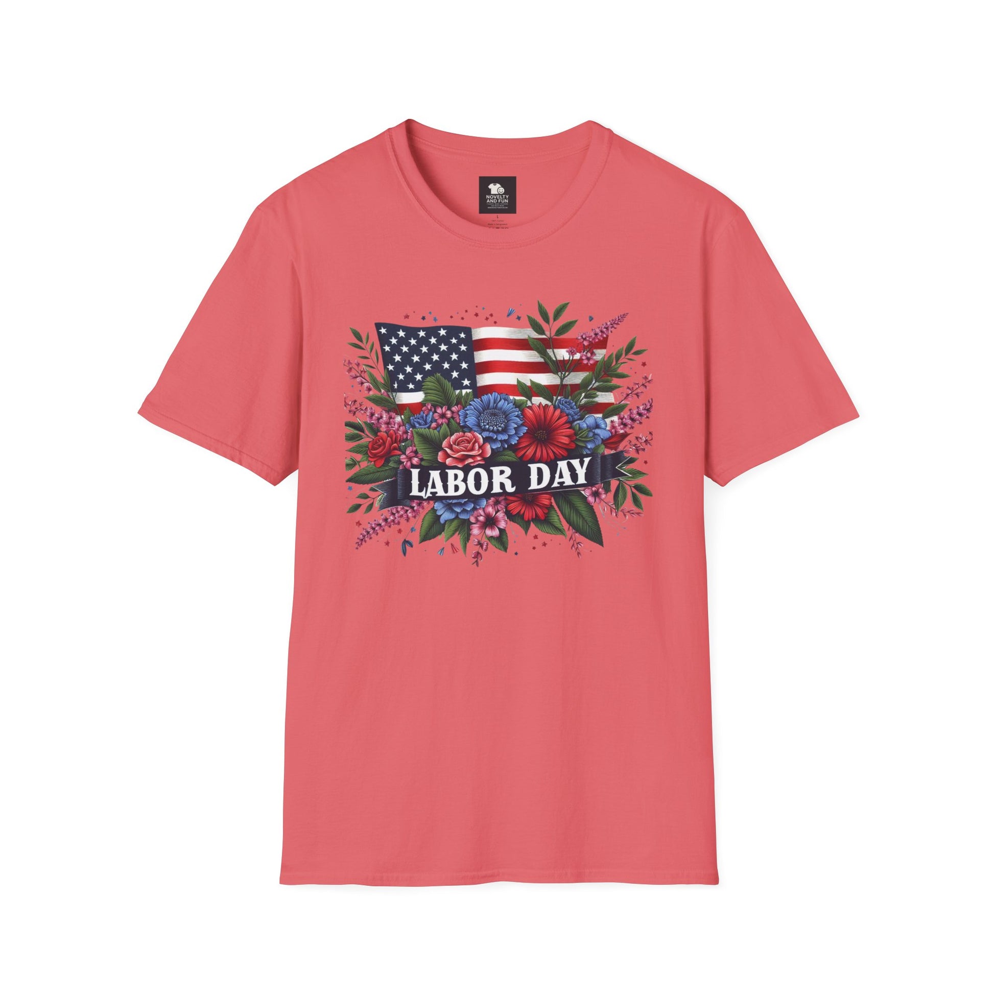 Labor Day Floral T-Shirt, Patriotic Tee