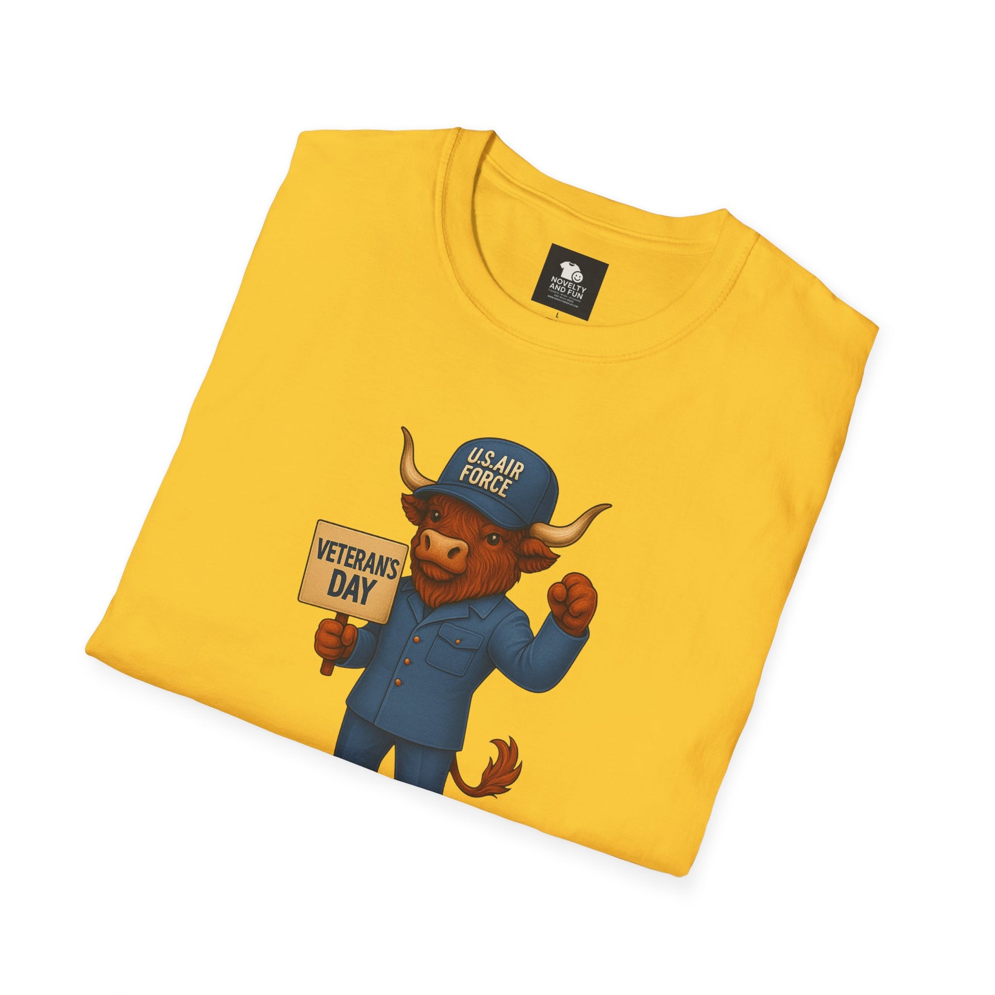 Air Force Veteran's Day Highland Cow T-Shirt