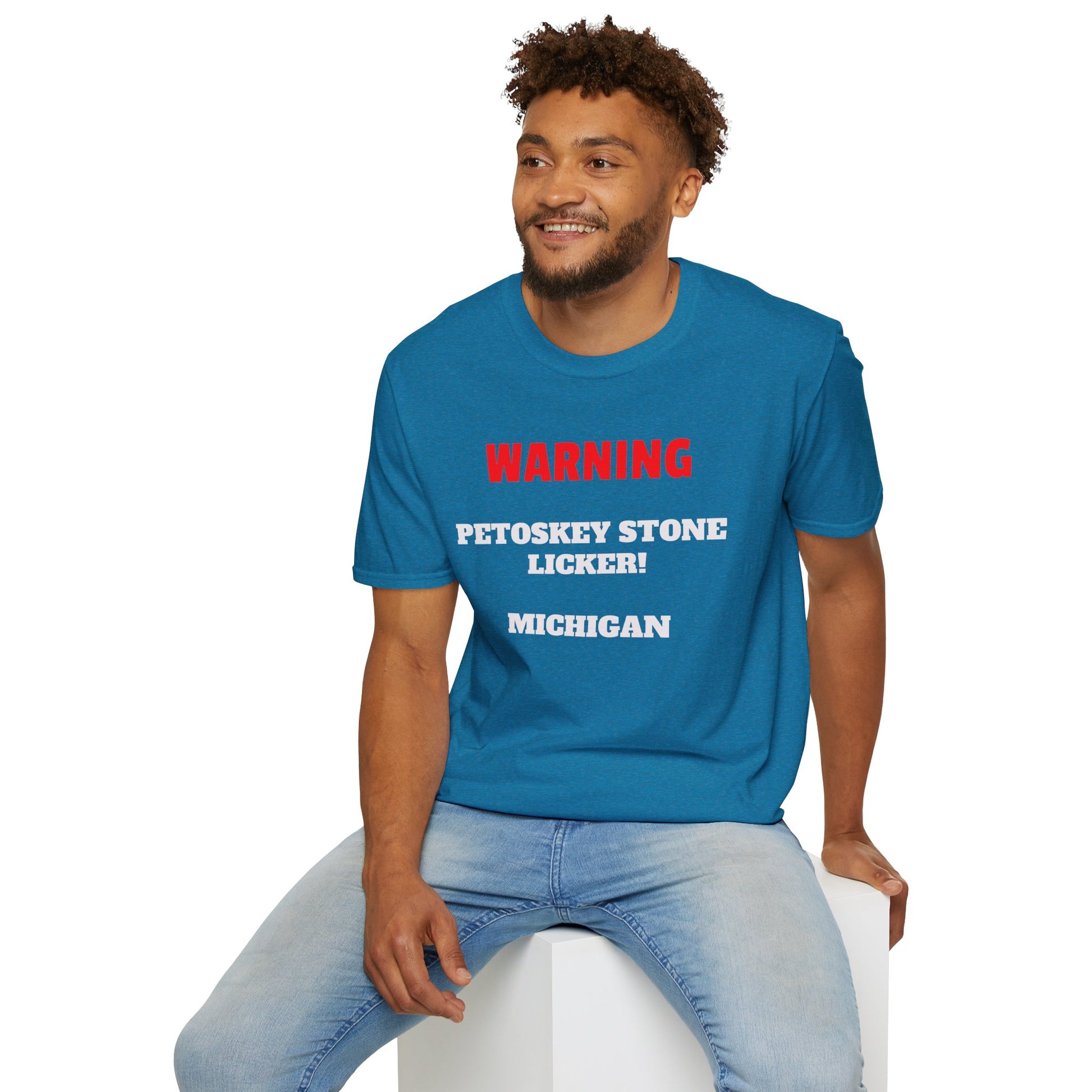 Petoskey Stone Licker Unisex Softstyle T-Shirt - Perfect for Michigan Lovers