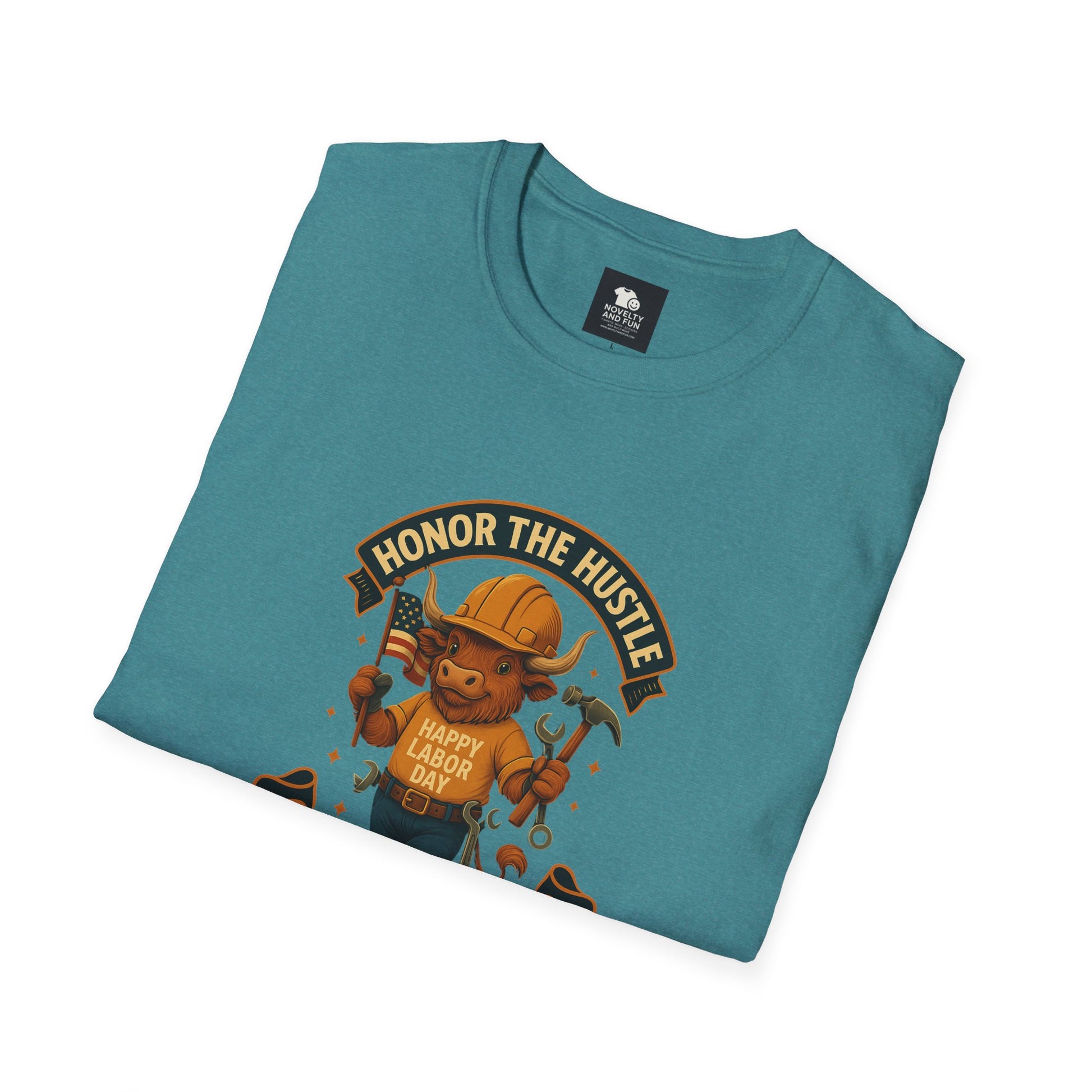 Honor The Hustle Unisex Graphic T-Shirt - Labor Day Construction Tee