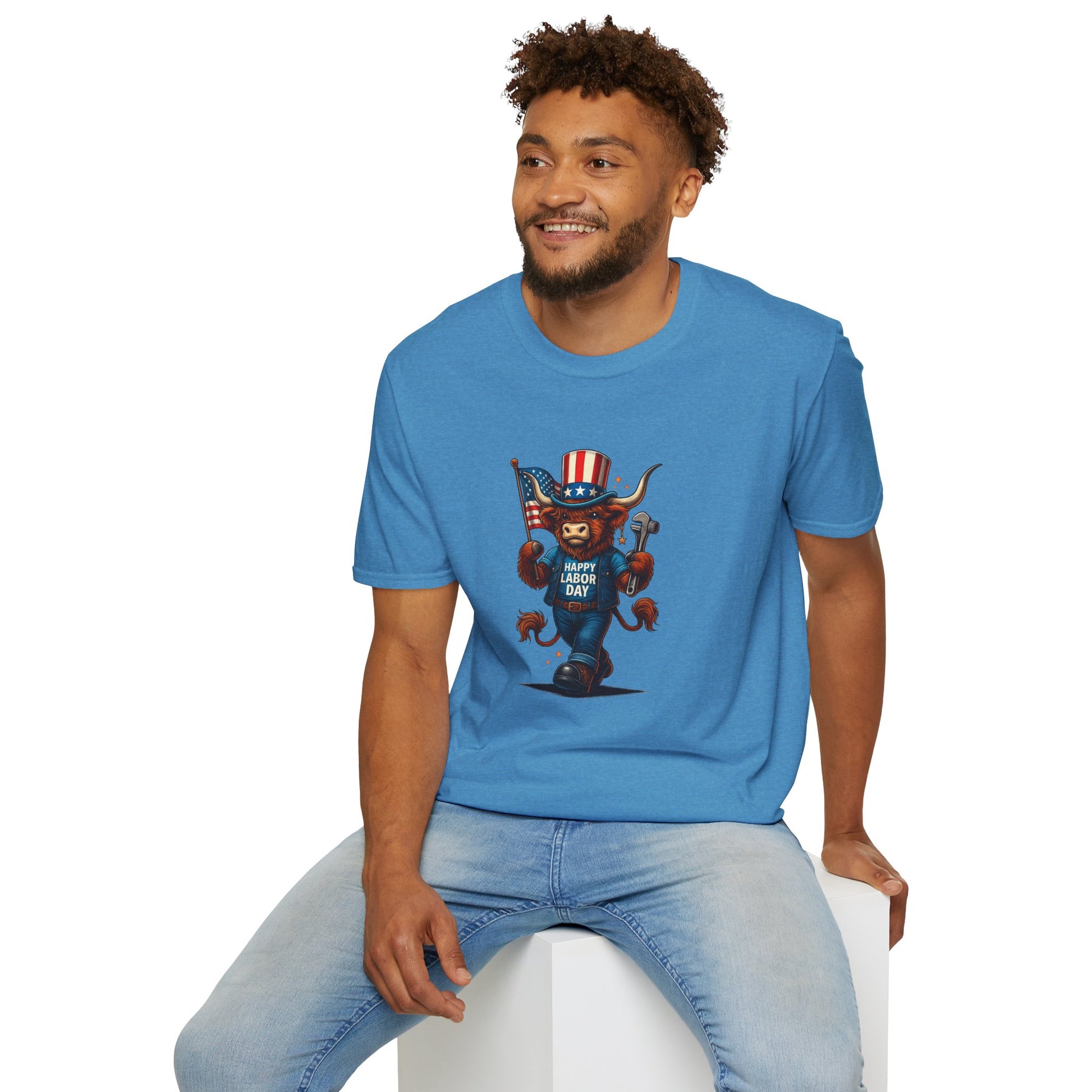 Happy Labor Day Highland Cow T-Shirt