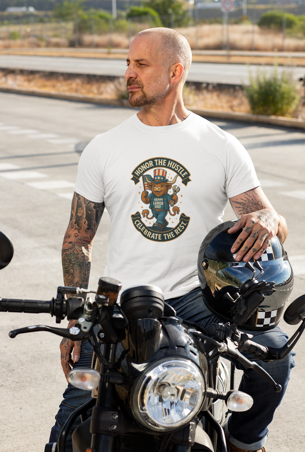 Celebrate Labor Day with Our Happy Highland Cow T-Shirt!