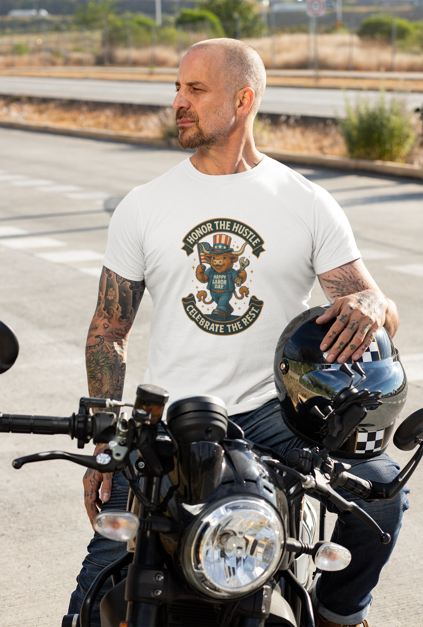 Celebrate Labor Day with Our Happy Highland Cow T-Shirt!