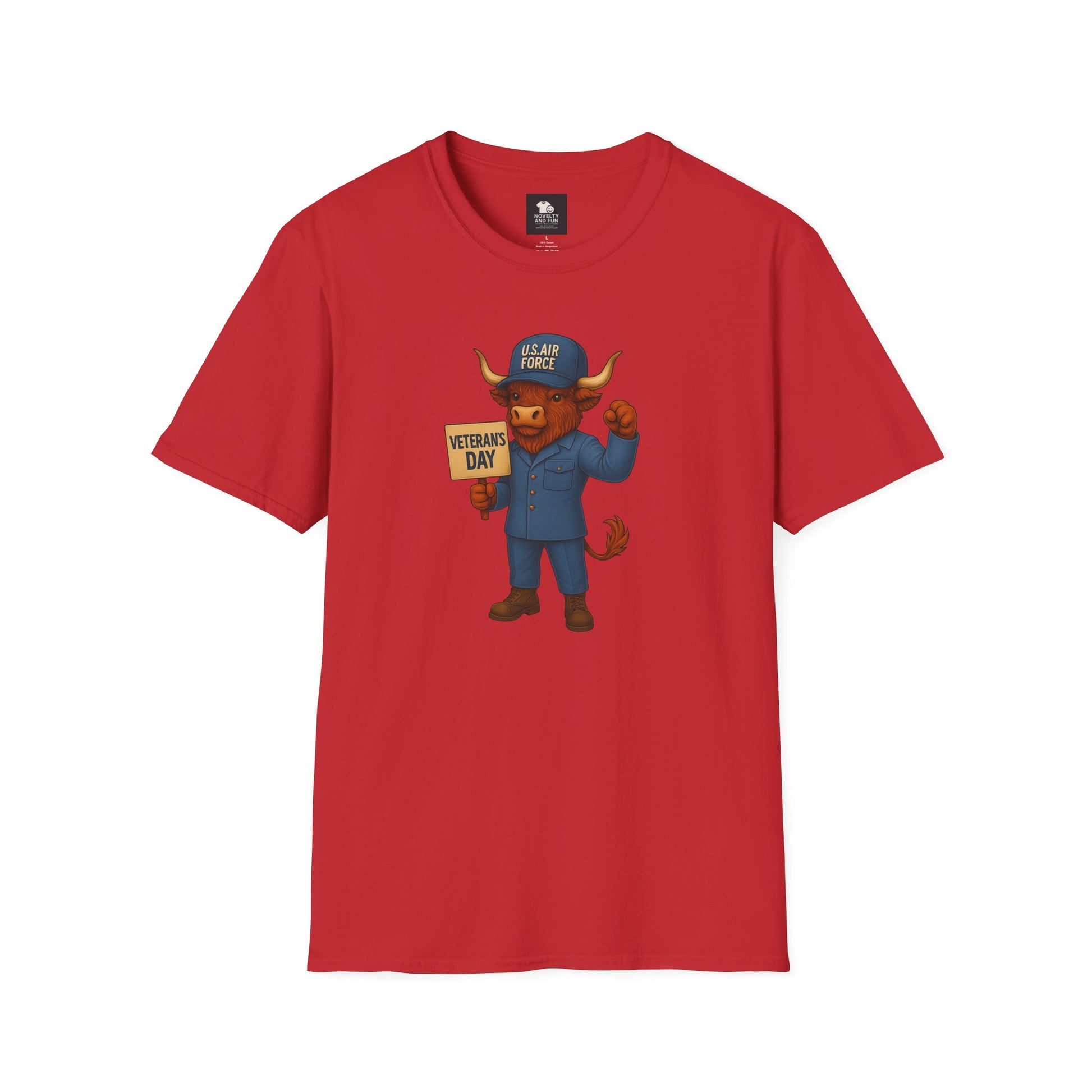 Air Force Veteran's Day Highland Cow T-Shirt