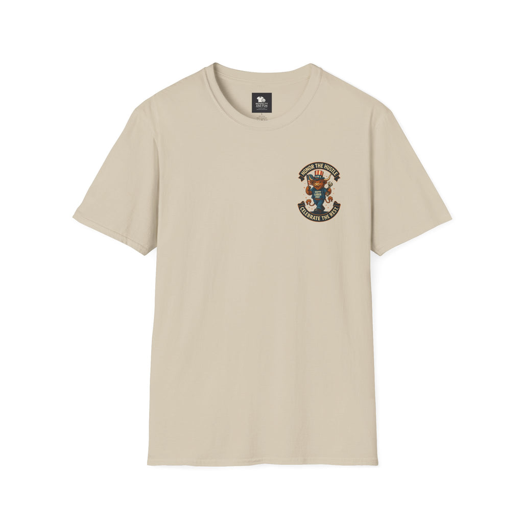 Celebrate Labor Day with Our Happy Highland Cow T-Shirt Front and Back!