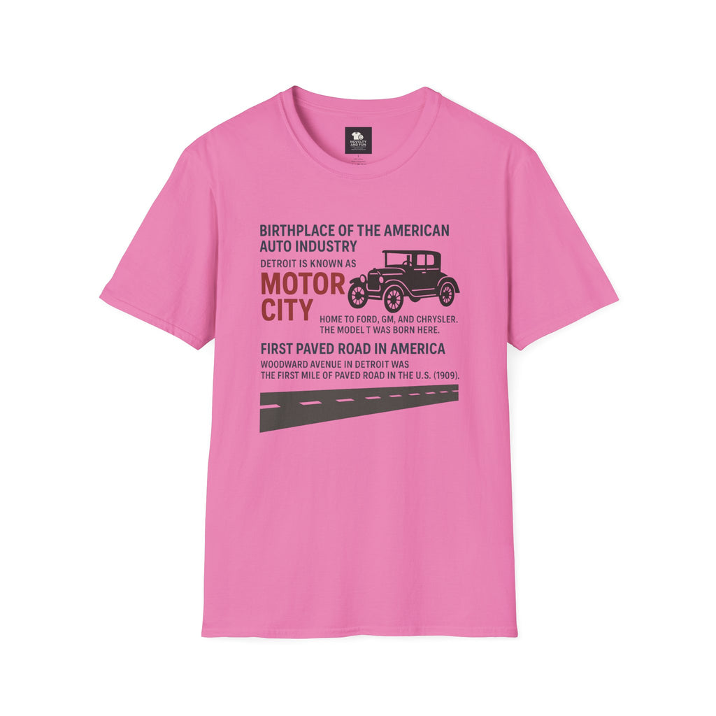 Motor City T-Shirt - Detroit Auto Heritage Vintage Car Lover Gift
