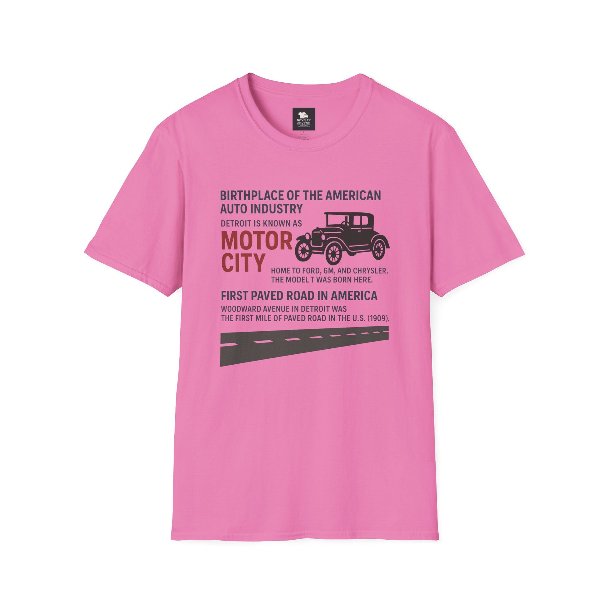 Motor City T-Shirt - Detroit Auto Heritage Vintage Car Lover Gift