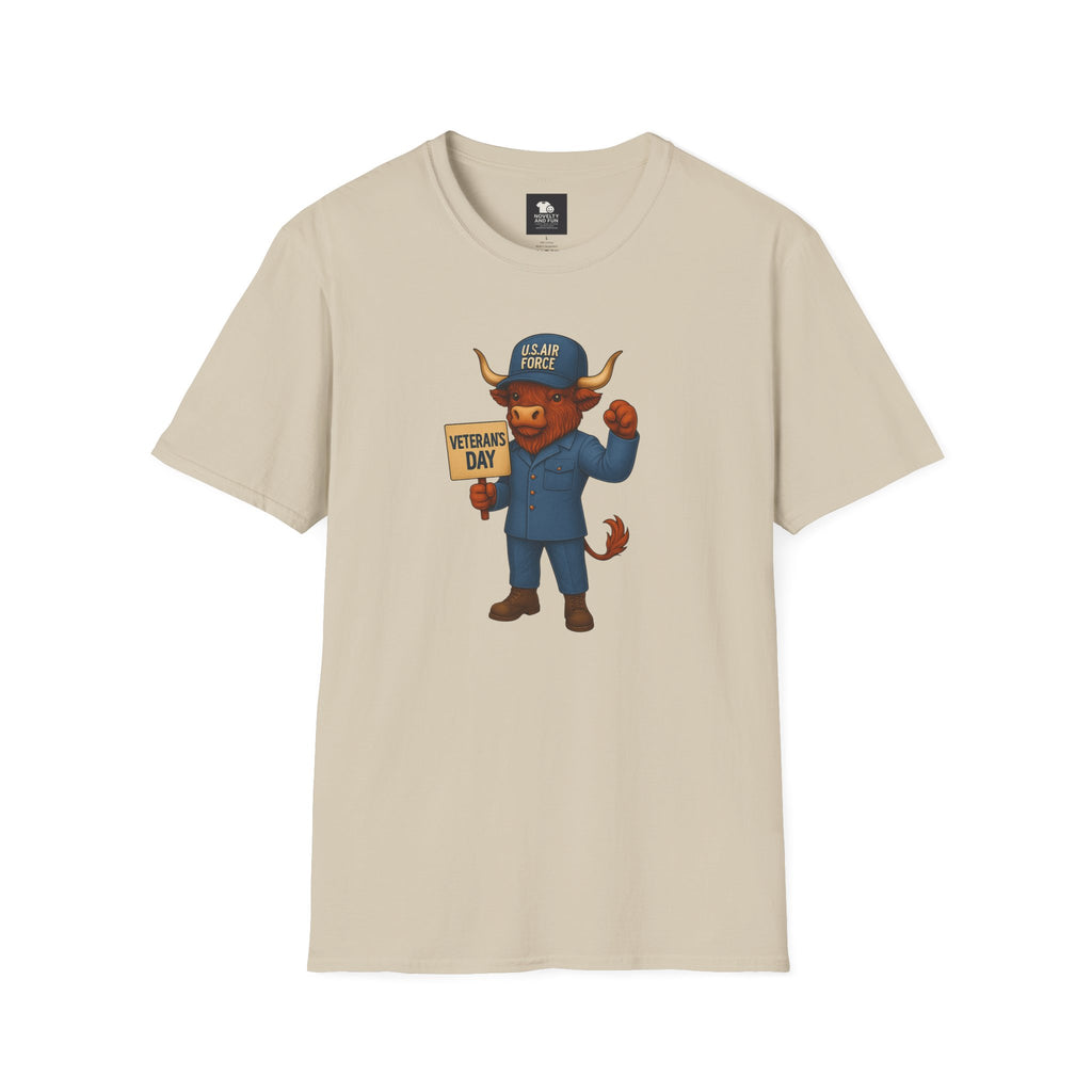 Air Force Veteran's Day Highland Cow T-Shirt