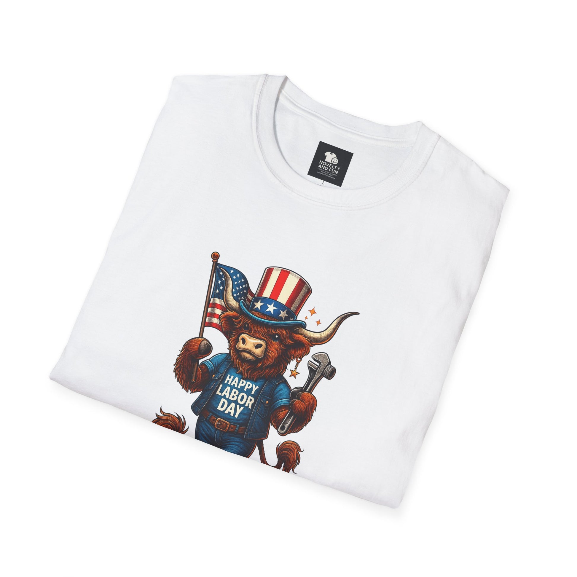 Happy Labor Day Highland Cow T-Shirt