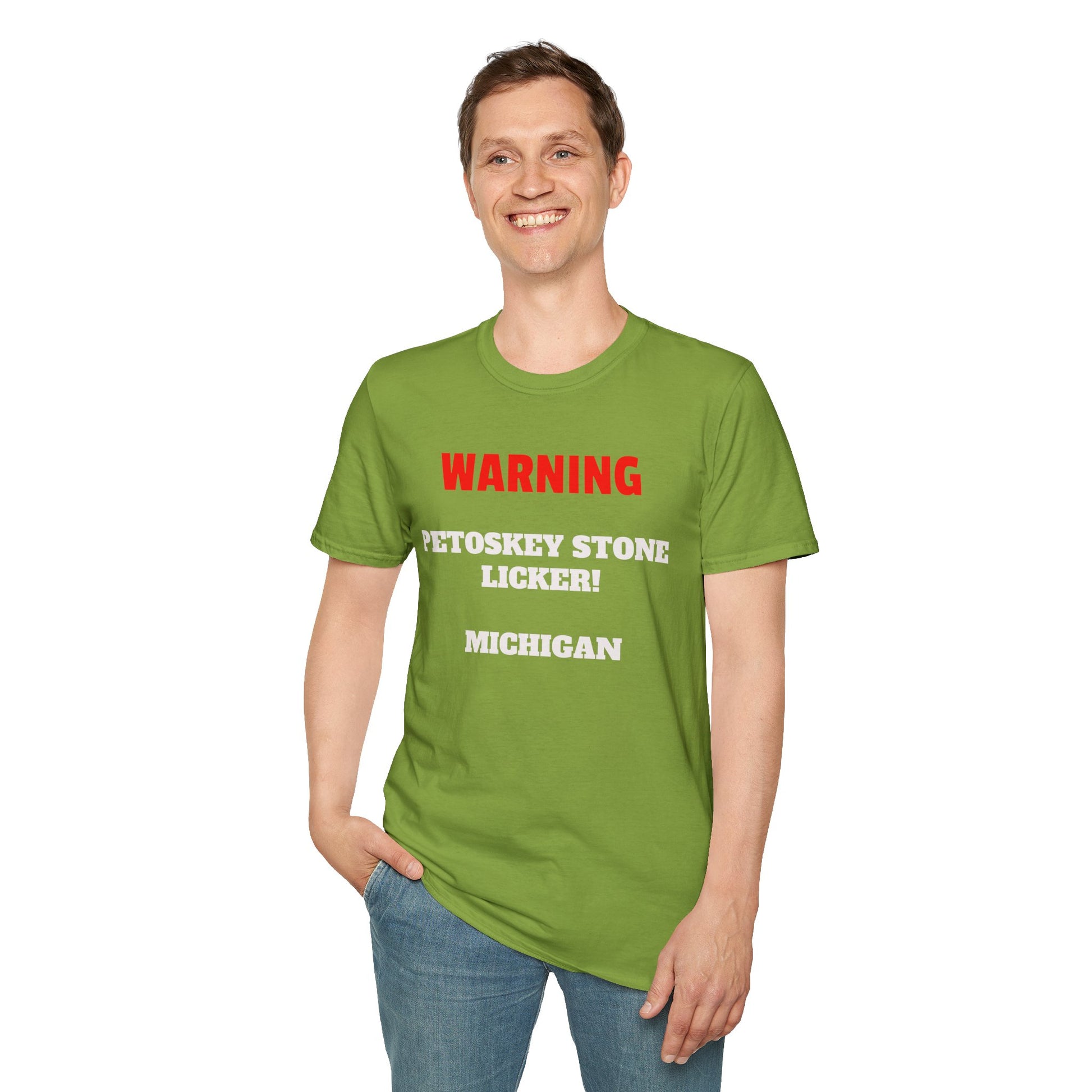 Petoskey Stone Licker Unisex Softstyle T-Shirt - Perfect for Michigan Lovers