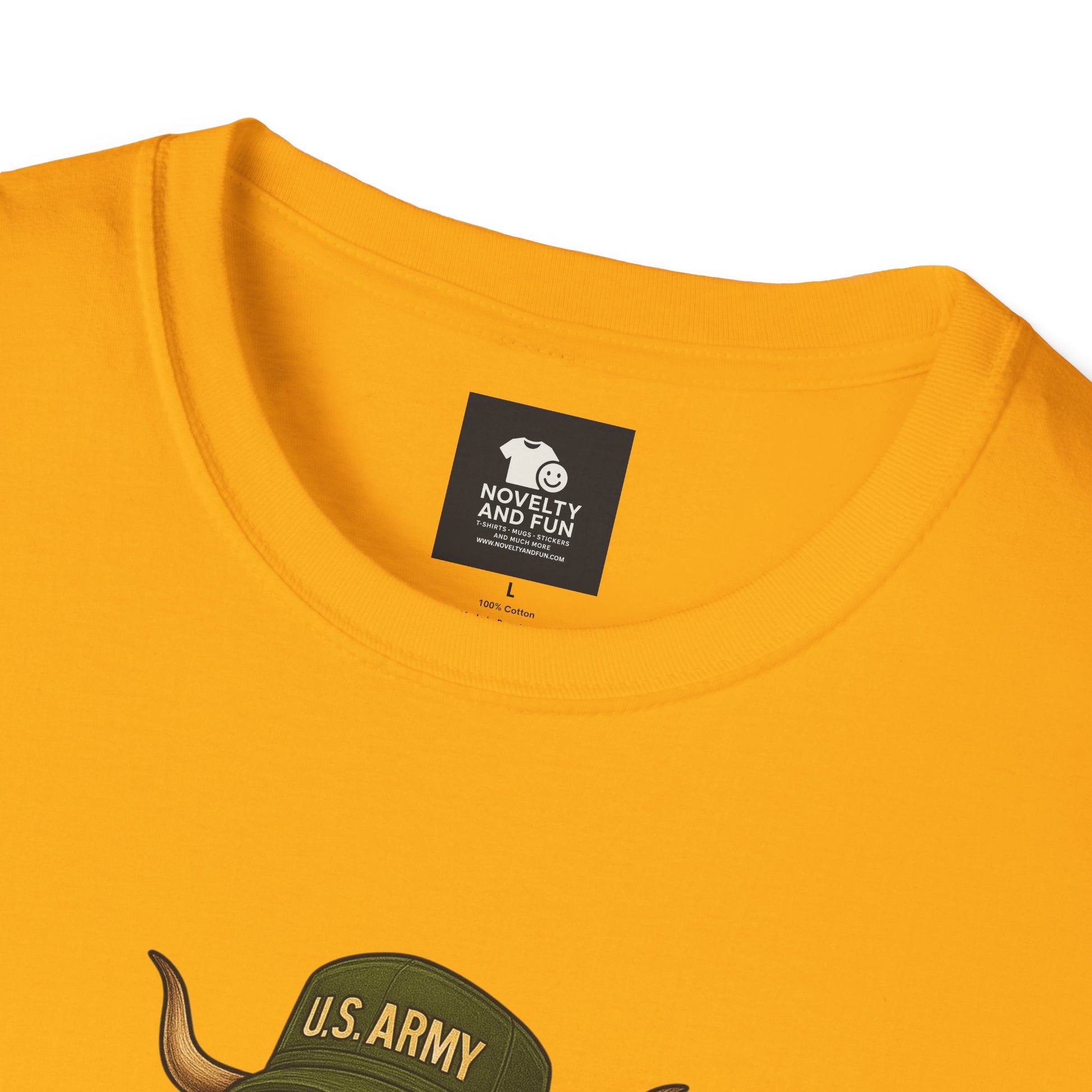 Veteran's Day Army Highland Cow T-Shirt