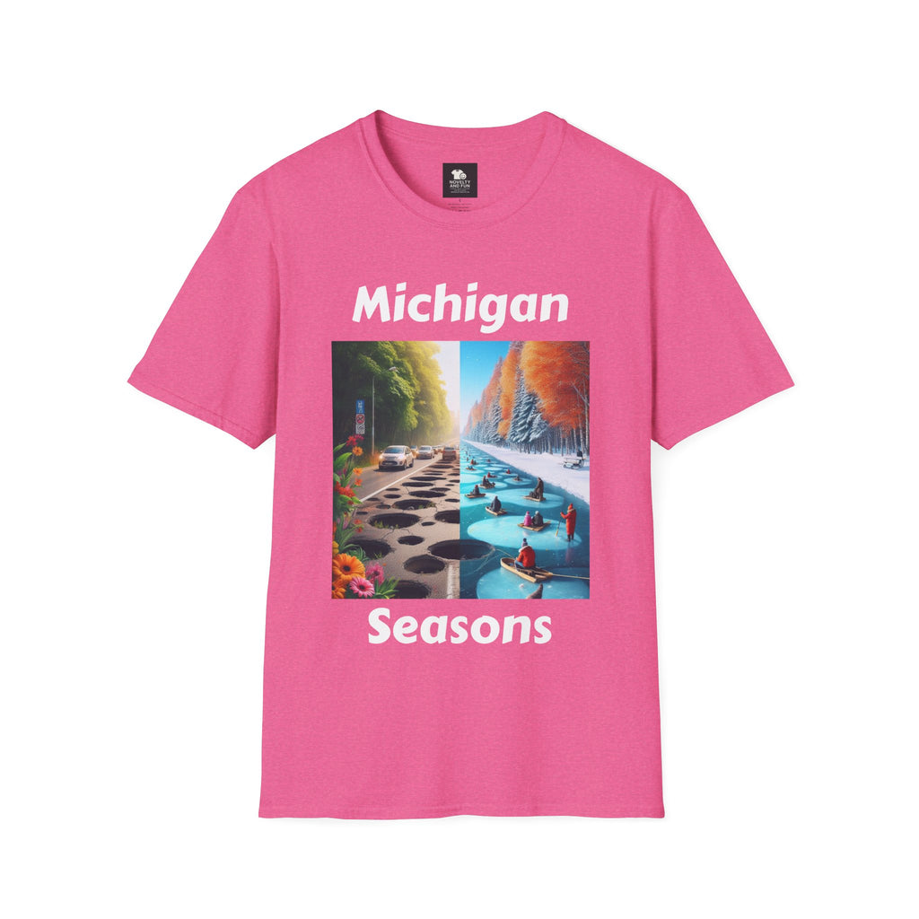 Michigan Seasons Unisex T-Shirt | Great Lakes Gift, Nature Enthusiast Apparel,