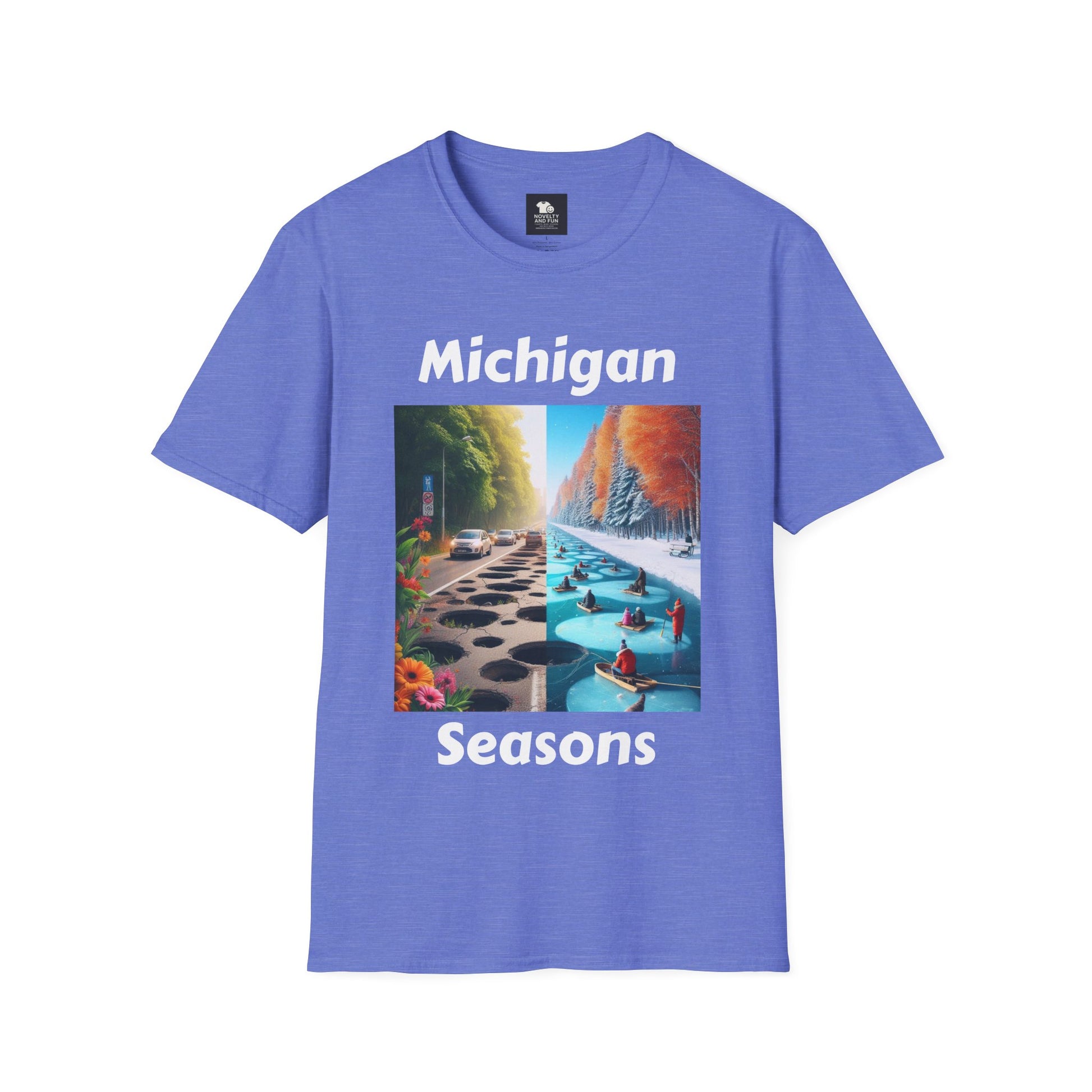 Michigan Seasons Unisex T-Shirt | Great Lakes Gift, Nature Enthusiast Apparel,