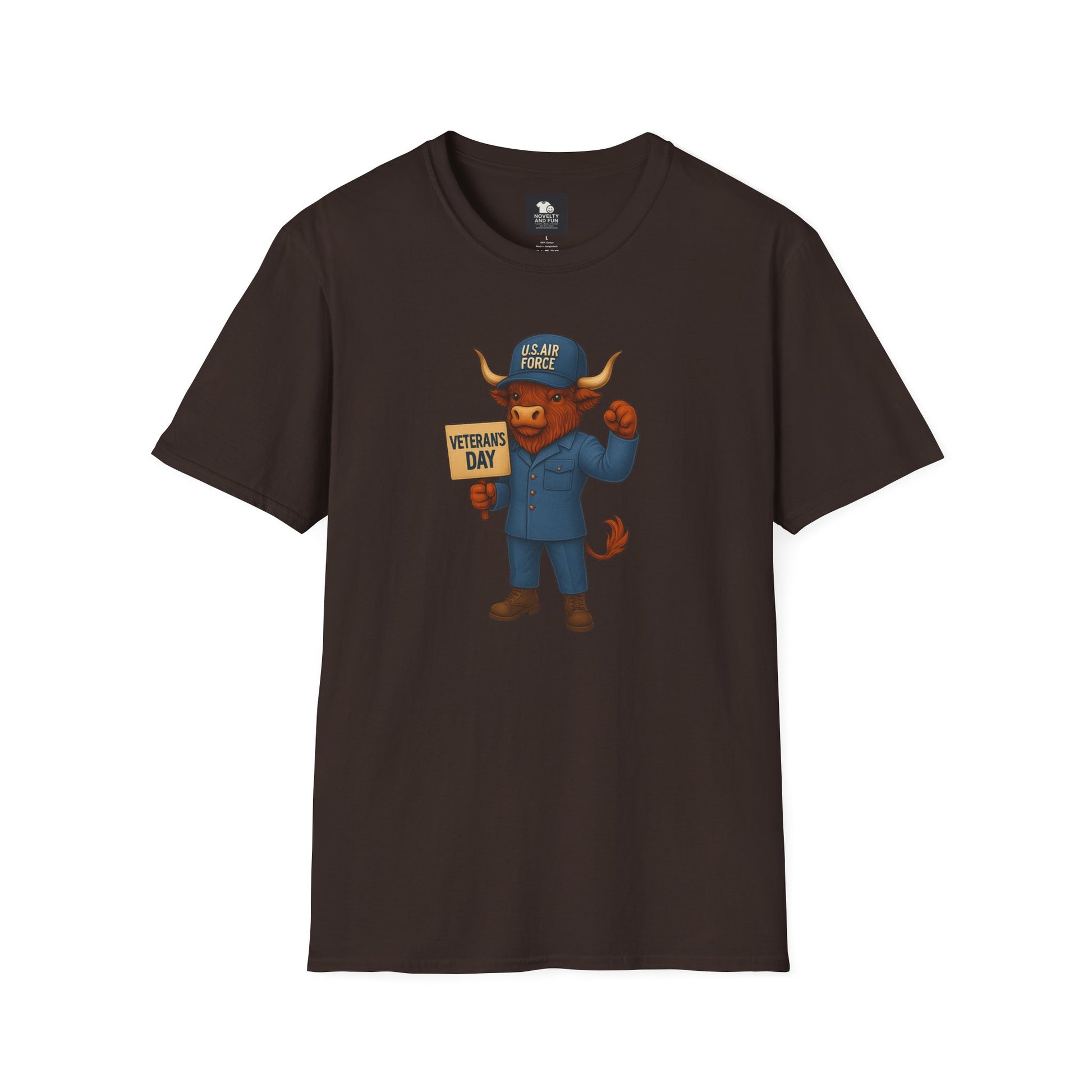 Air Force Veteran's Day Highland Cow T-Shirt