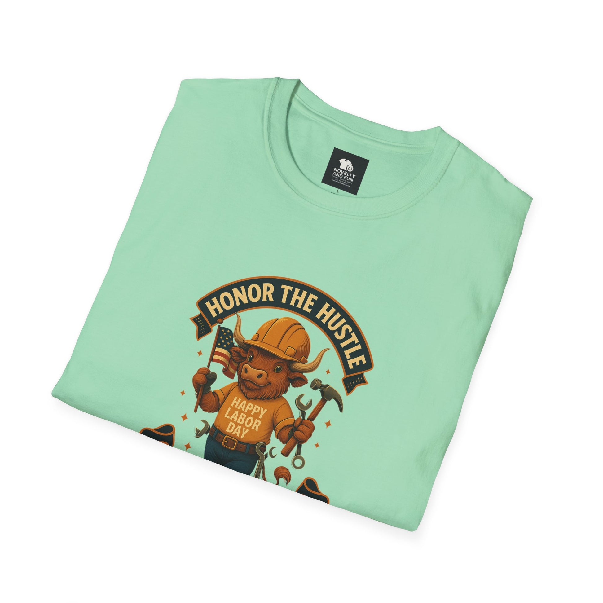 Honor The Hustle Unisex Graphic T-Shirt - Labor Day Construction Tee