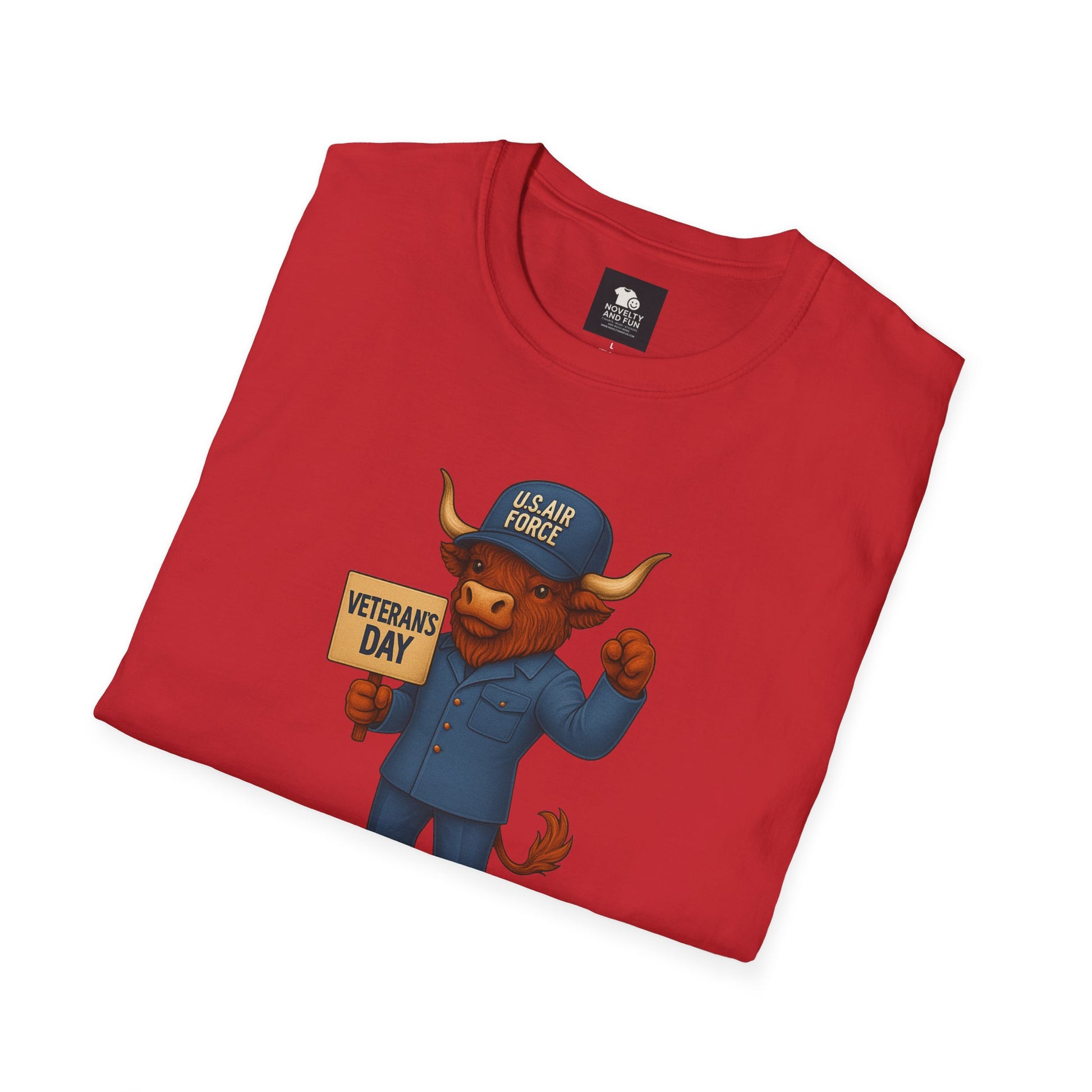 Air Force Veteran's Day Highland Cow T-Shirt